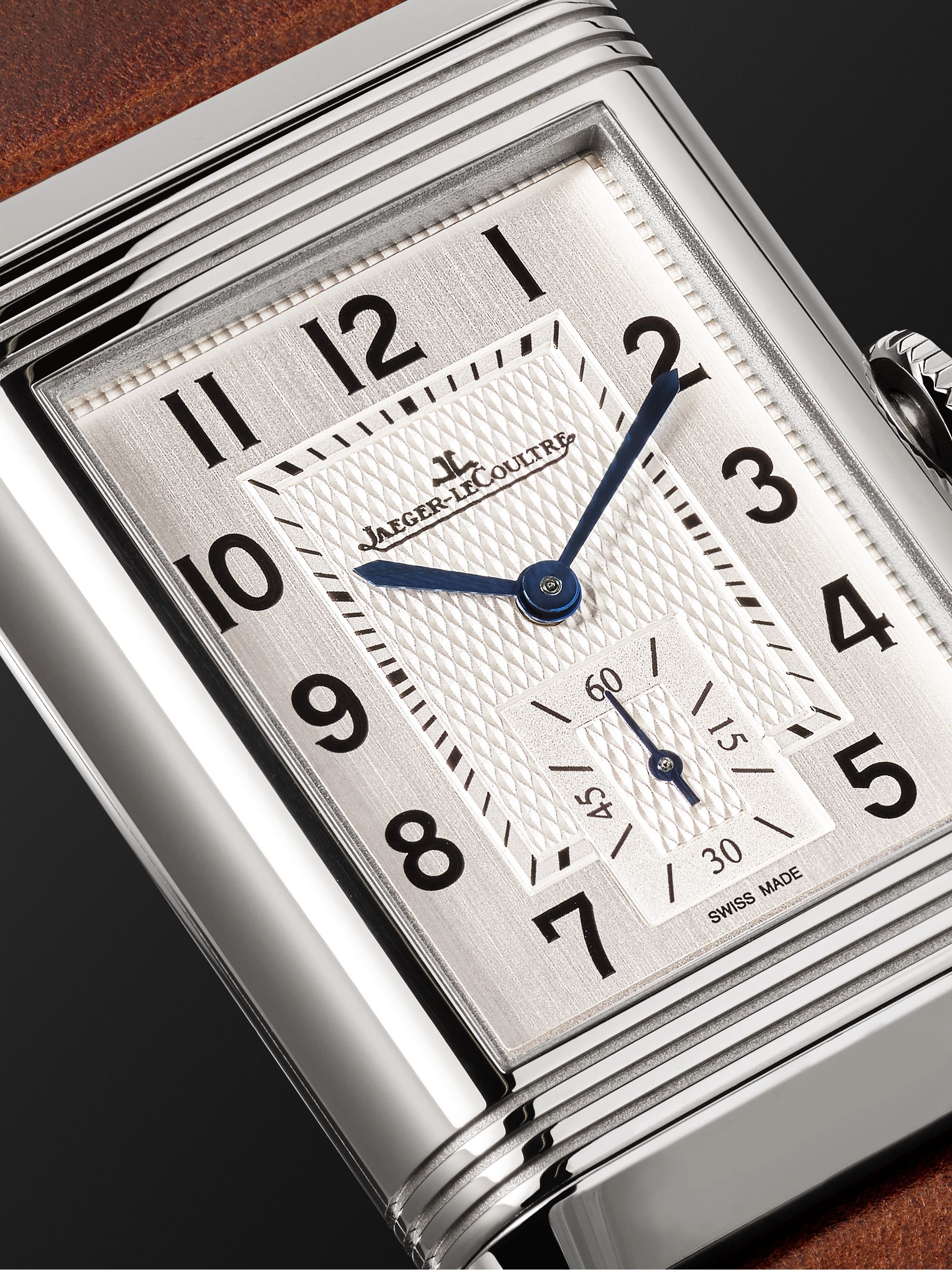 JAEGER-LECOULTRE Reverso Classic Large 27mm Stainless Steel and Leather Watch