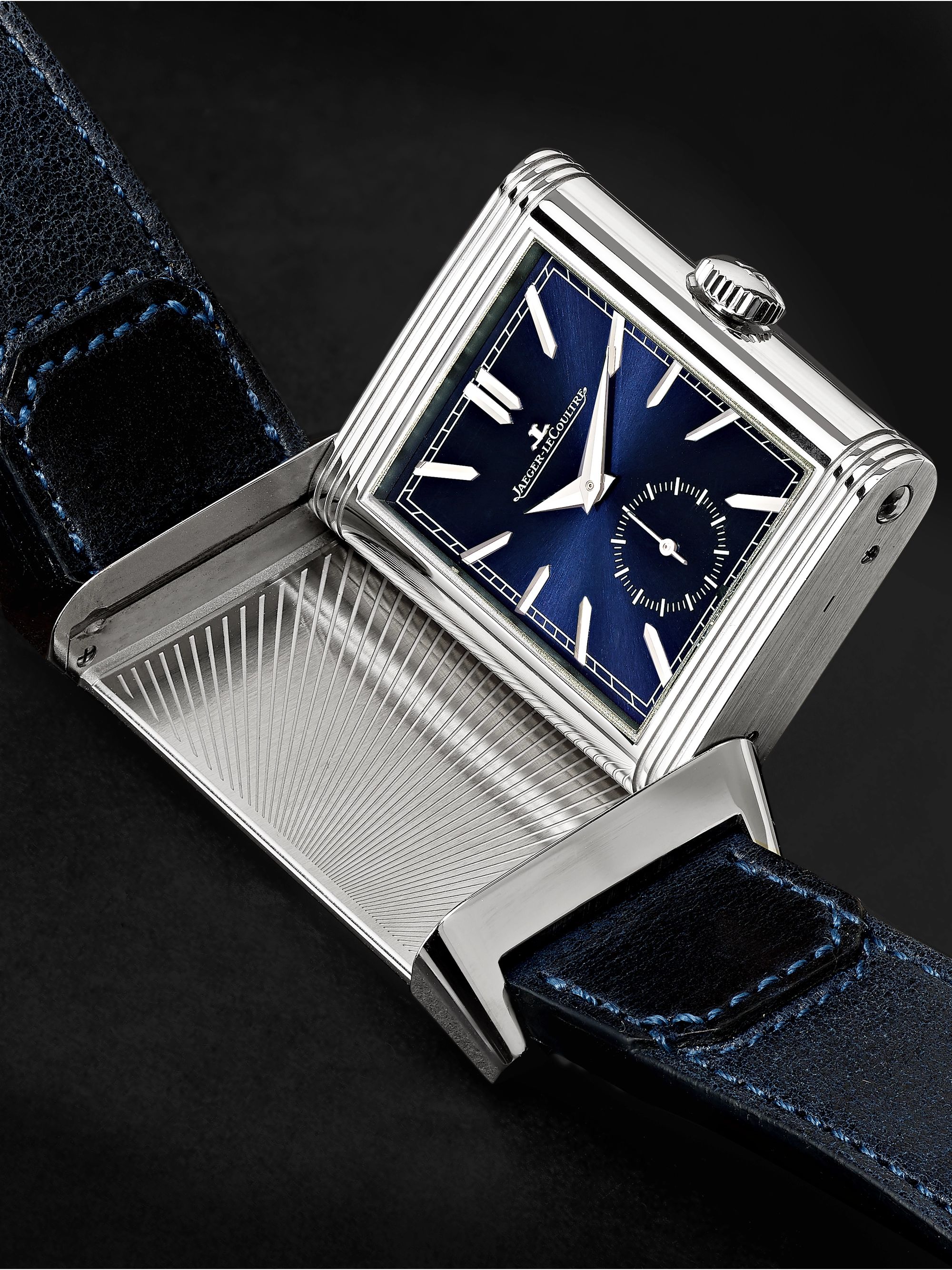 Blue Reverso Tribute Duoface Hand-Wound 28.3mm Stainless Steel and Leather Watch, Ref. No. 3988482 | JAEGER-LECOULTRE | MR PORTER