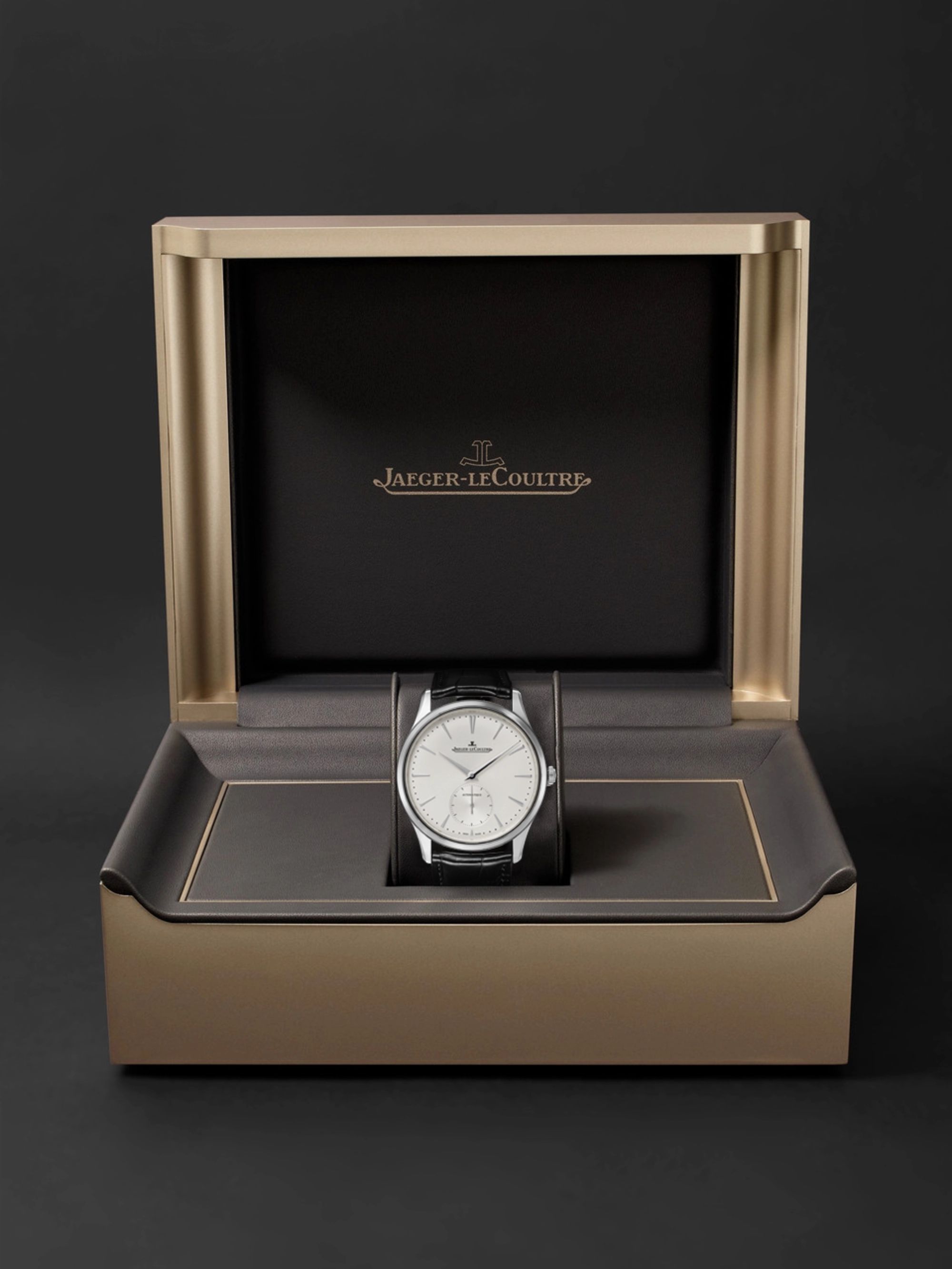 JAEGER-LECOULTRE Master Ultra Thin Small Seconds Automatic 39mm Stainless Steel and Alligator Watch, Ref. No. Q1218420