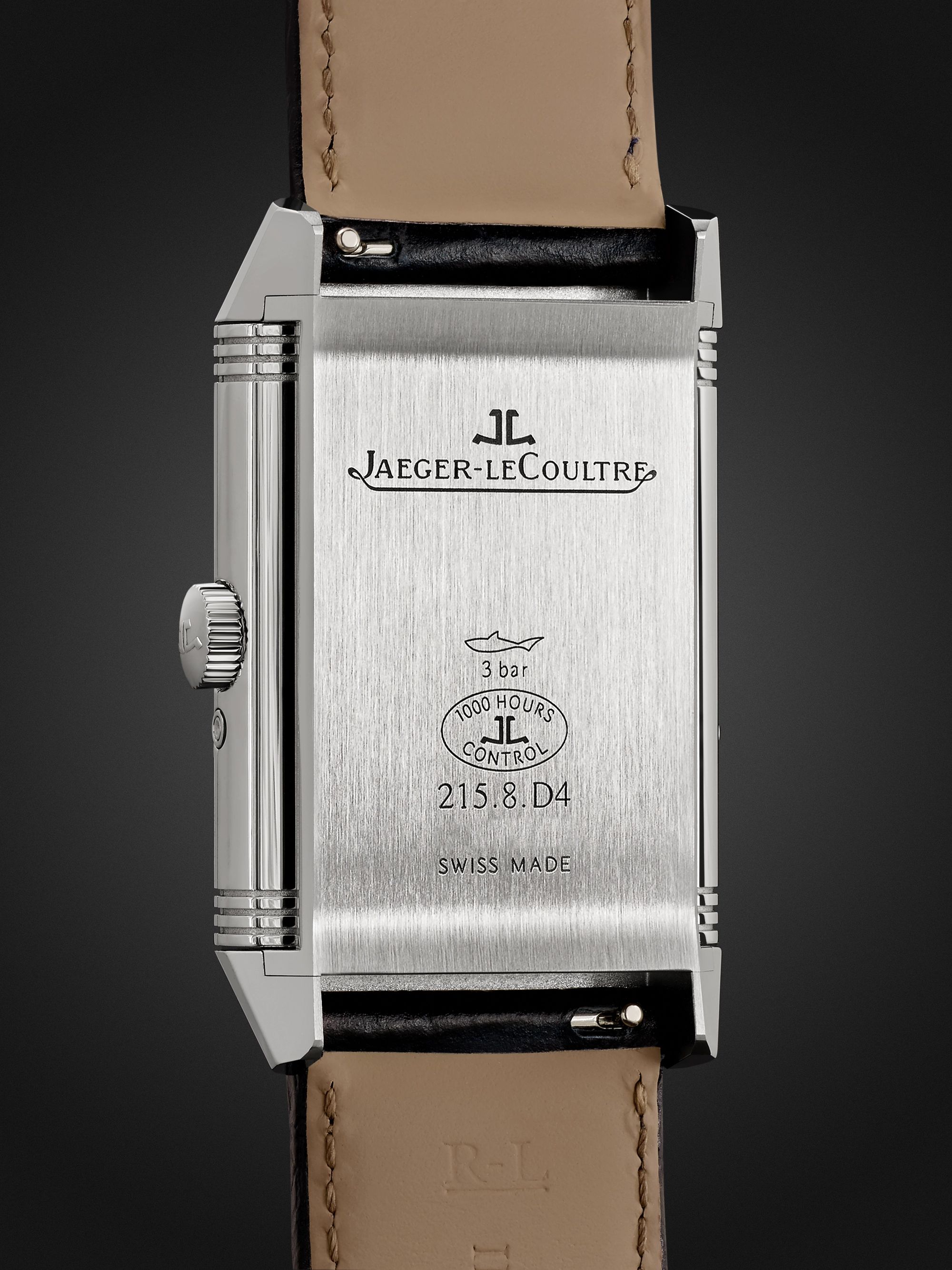 JAEGER-LECOULTRE Reverso Classic Large Duoface Hand-Wound 47mm x 28mm Stainless Steel and Leather Watch, Ref. No. JLQ3848420