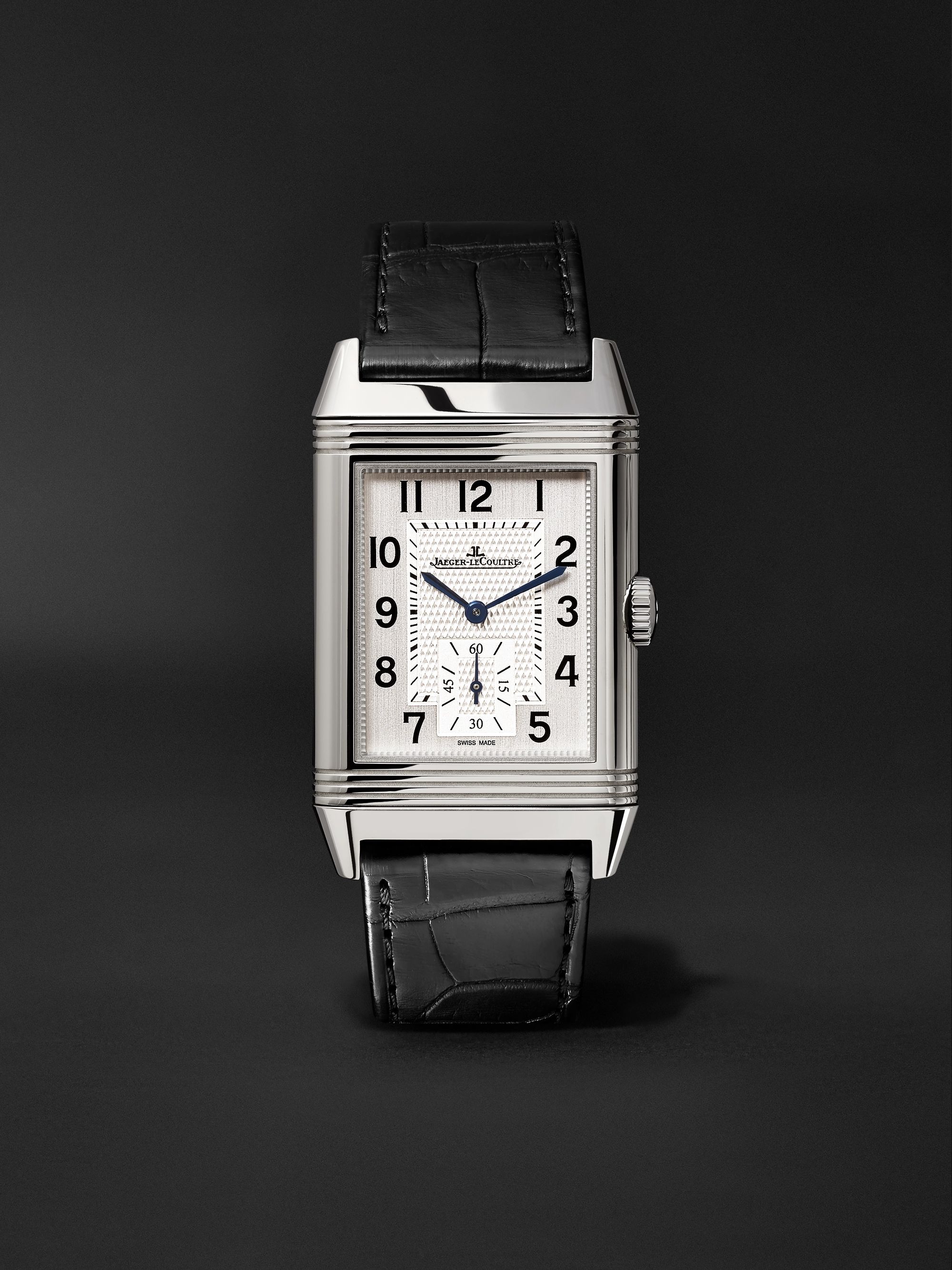 JAEGER-LECOULTRE Reverso Classic Large Duoface Hand-Wound 28mm Stainless Steel and Leather Watch, Ref. No. JLQ3848420