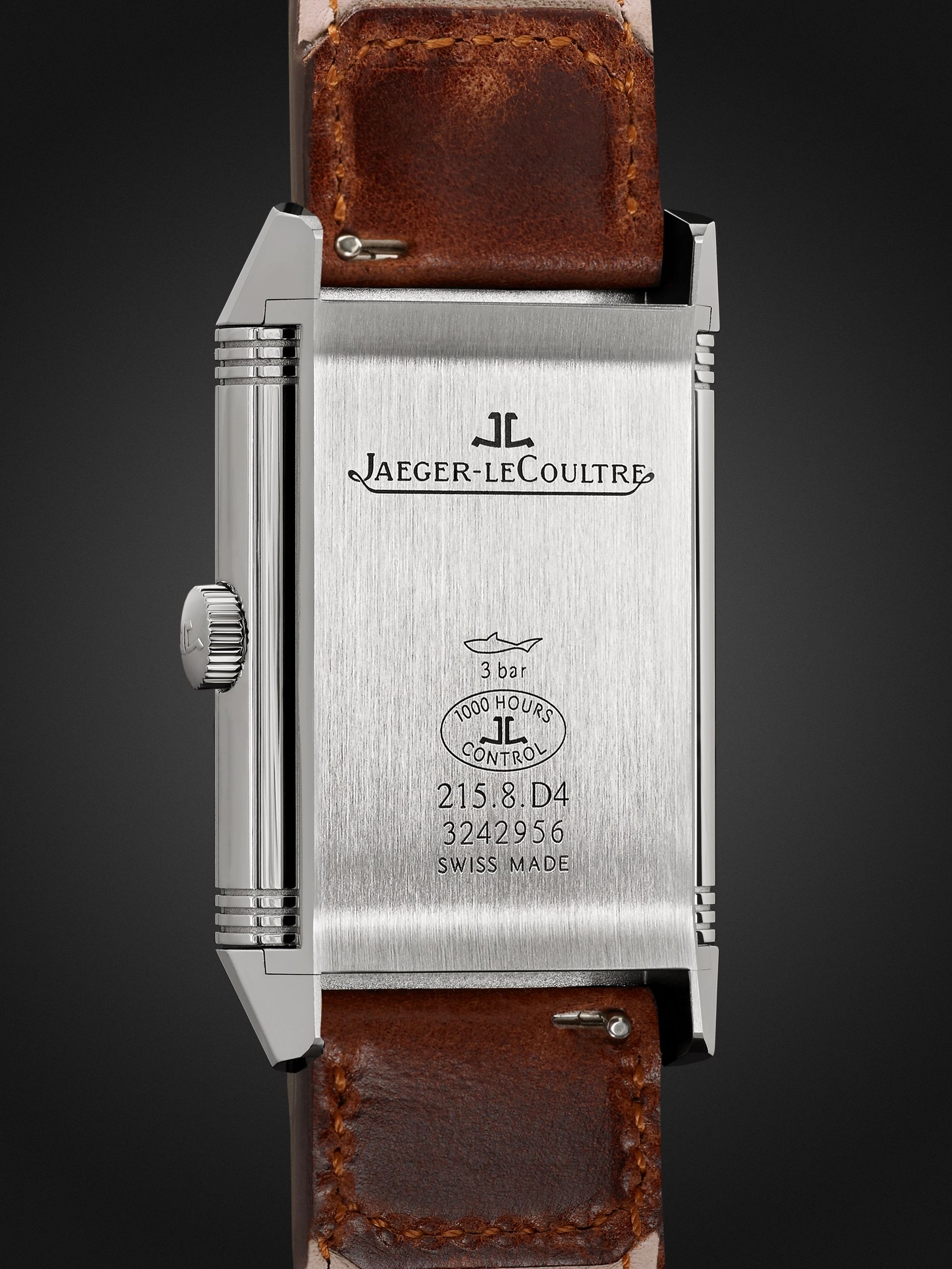 JAEGER-LECOULTRE Reverso Classic Medium Hand-Wound 25.5mm Stainless Steel and Leather Watch, Ref. No. Q2438522