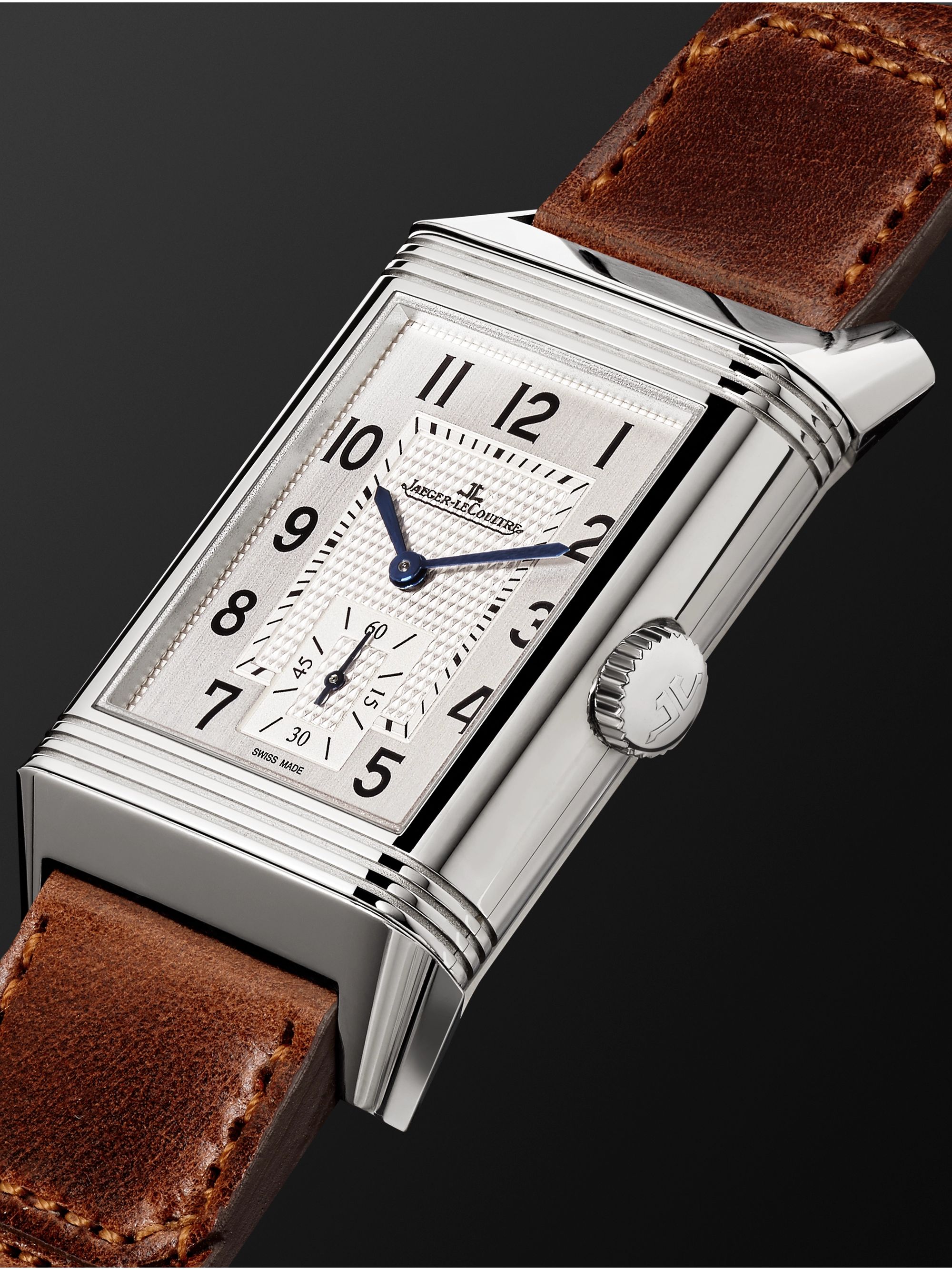 JAEGER-LECOULTRE Reverso Classic Medium Hand-Wound 25.5mm Stainless Steel and Leather Watch, Ref. No. Q2438522