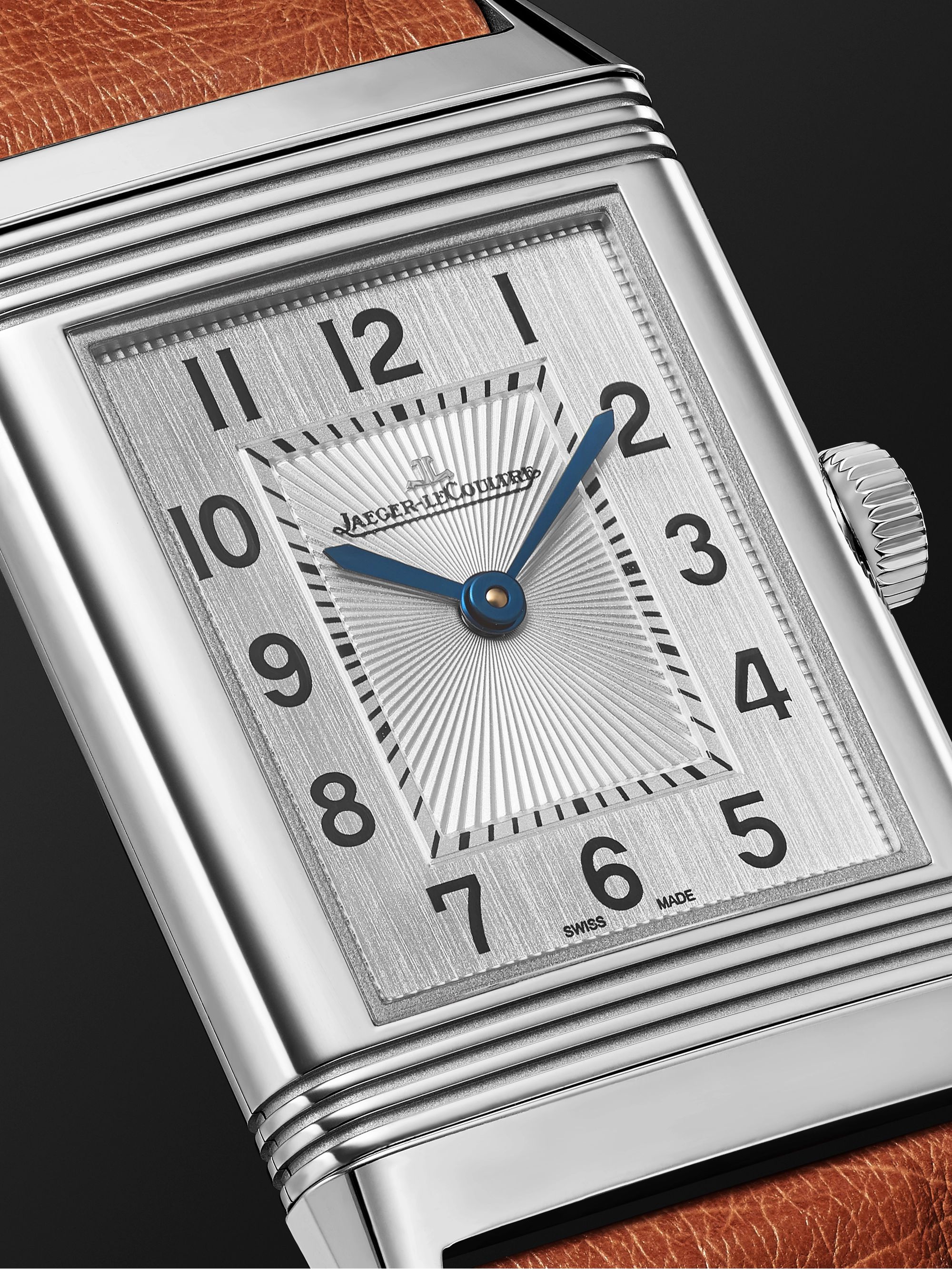 JAEGER-LECOULTRE Reverso Classic Medium Thin Hand-Wound 24.4mm Stainless Steel and Ostrich Watch, Ref. No. Q2548441