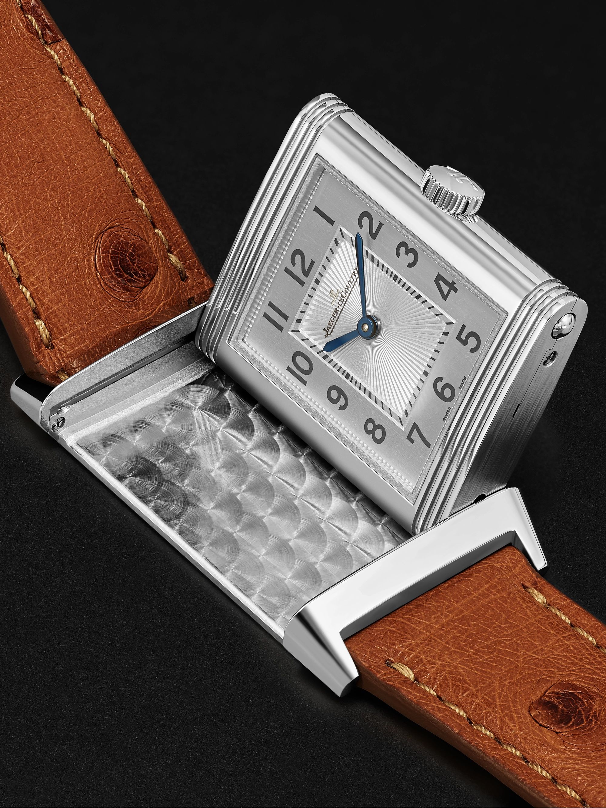 JAEGER-LECOULTRE Reverso Classic Medium Thin Hand-Wound 24.4mm Stainless Steel and Ostrich Watch, Ref. No. Q2548441