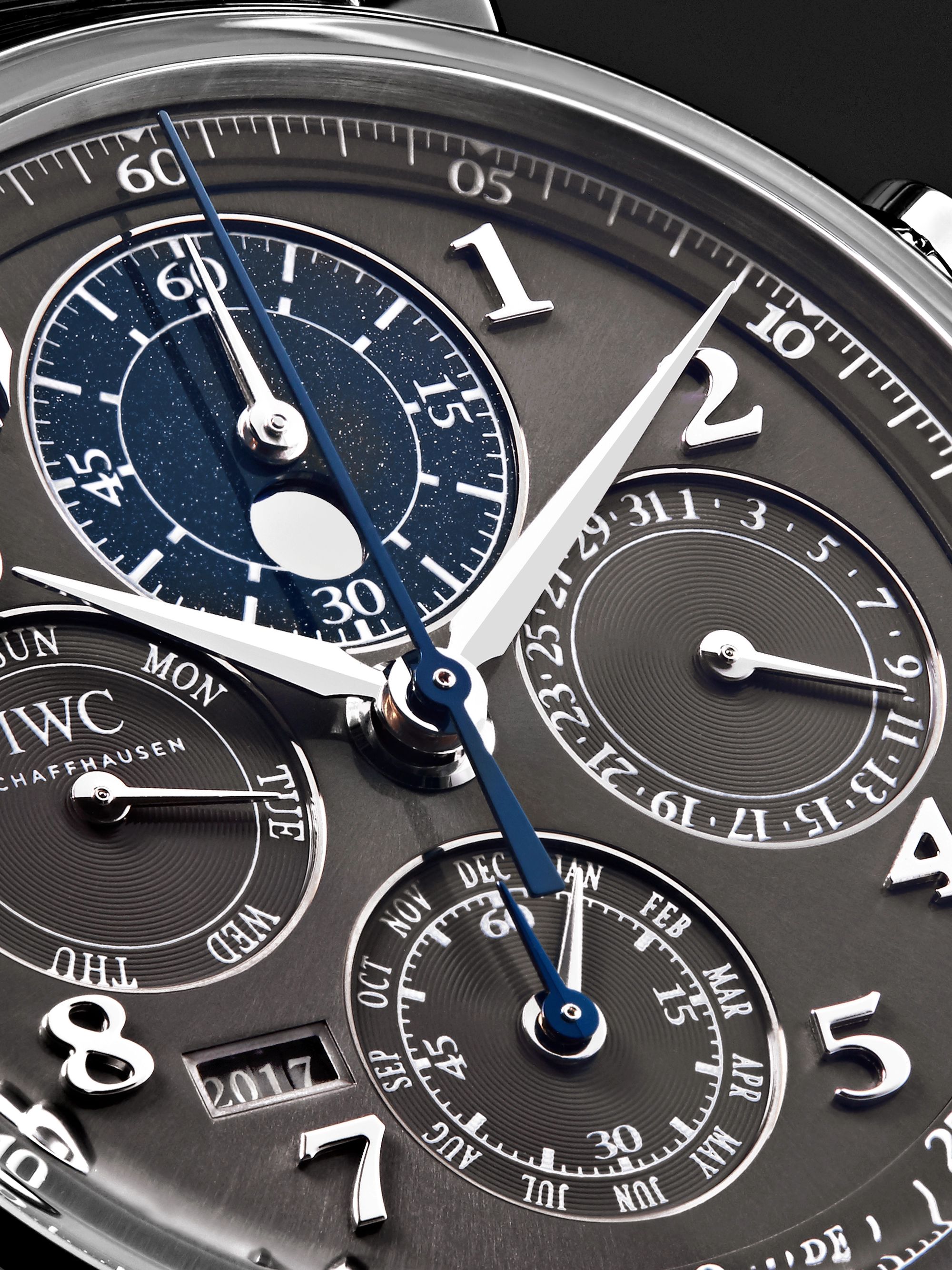 IWC SCHAFFHAUSEN Da Vinci Perpetual Calendar Chronograph Automatic 43mm Stainless Steel and Alligator Watch, Ref. No. IW392103