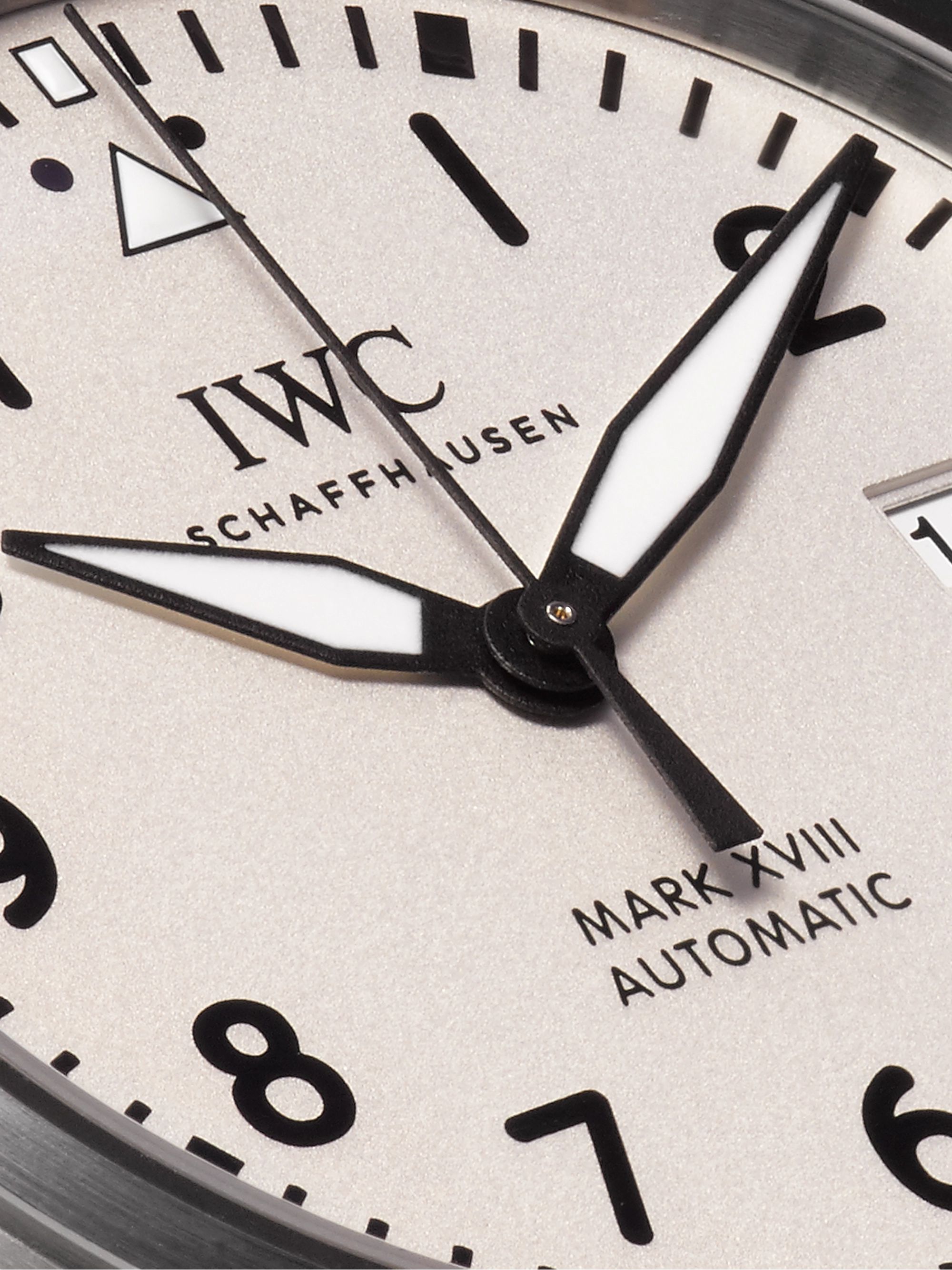 IWC SCHAFFHAUSEN Pilot's Mark XVIII Automatic 40mm Stainless Steel and Leather Watch, Ref. No. IW327002