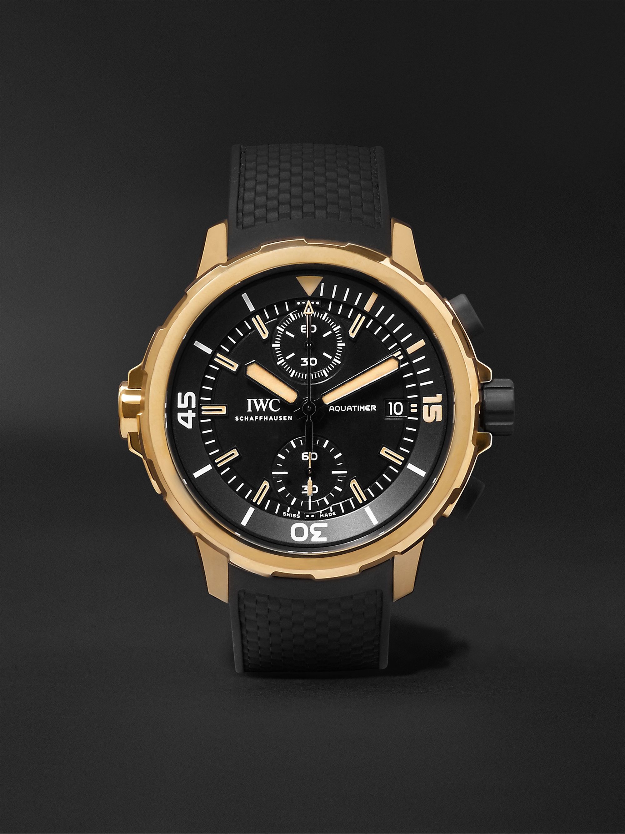 IWC SCHAFFHAUSEN Aquatimer Expedition Charles Darwin Automatic Chronograph 44mm Bronze and Rubber Watch, Ref. No. IW379503