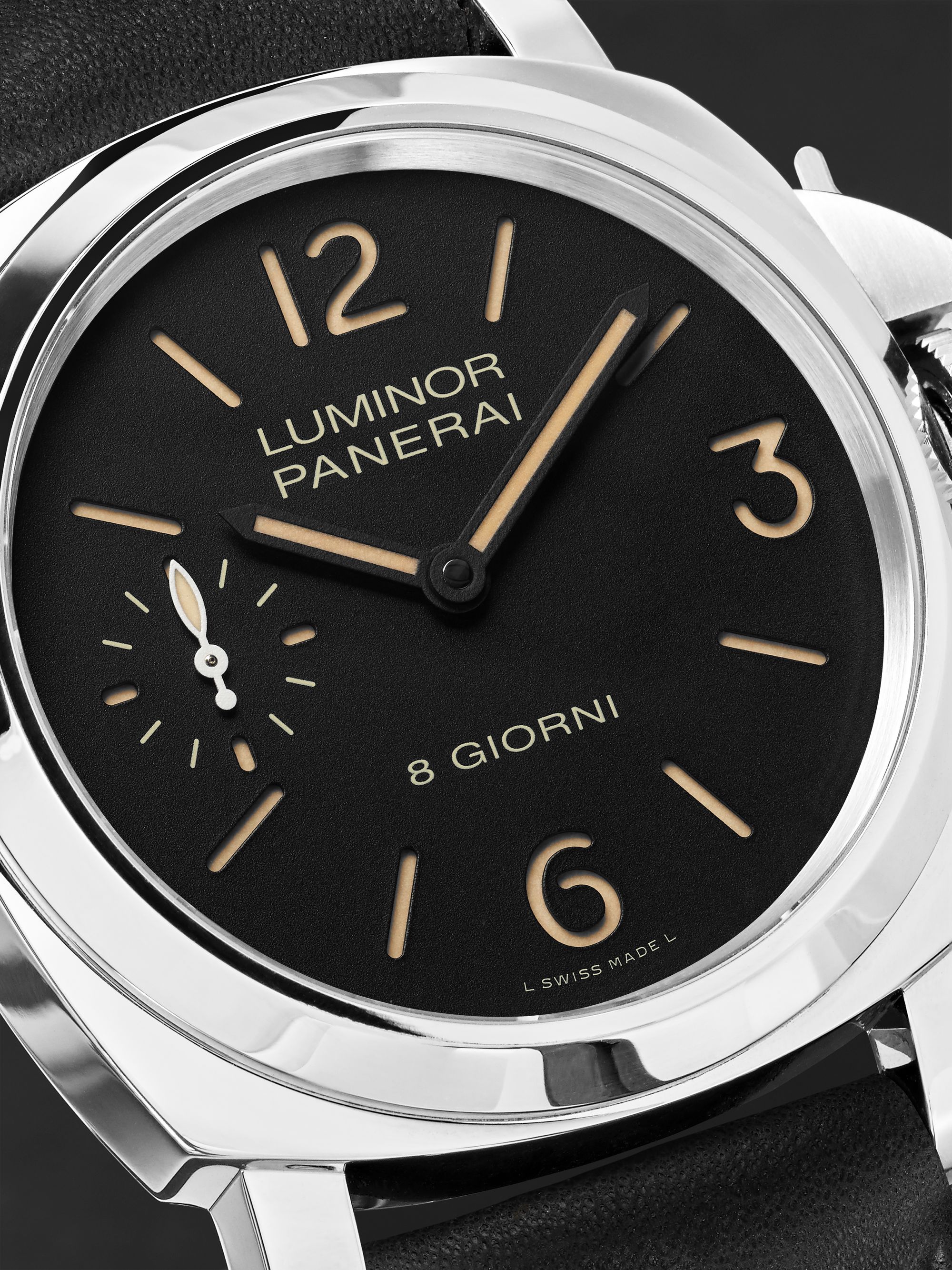 PANERAI Luminor Marina 8 Days Acciaio 44mm Stainless Steel and Leather Watch, Ref. No. PAM00510