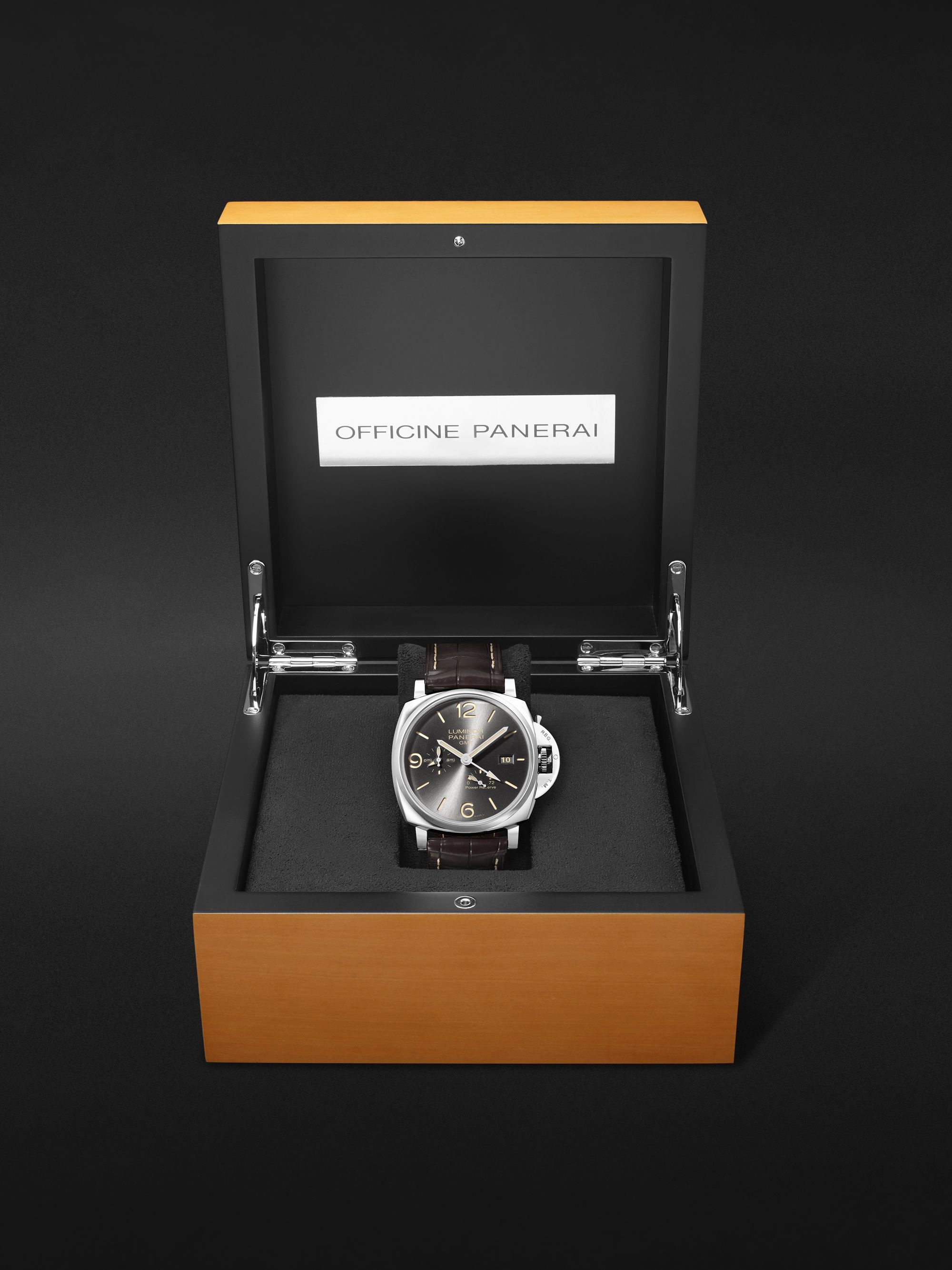 PANERAI Luminor Due GMT Power Reserve Automatic 45mm Stainless Steel and Alligator Watch, Ref. No. PAM00944