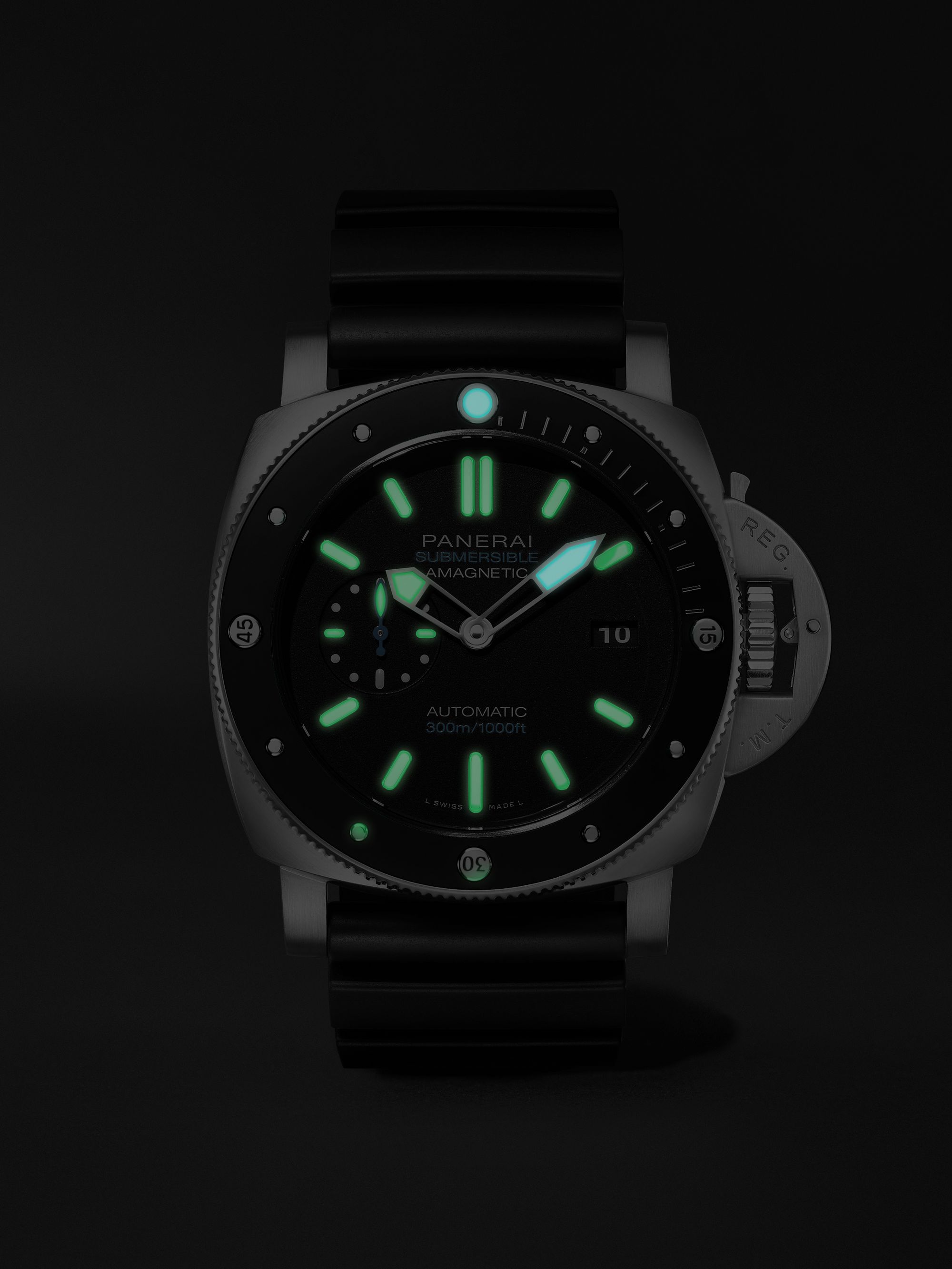 PANERAI Luminor Submersible Amagnetic Automatic 47mm Titanium and Rubber Watch, Ref. No. PAM01389