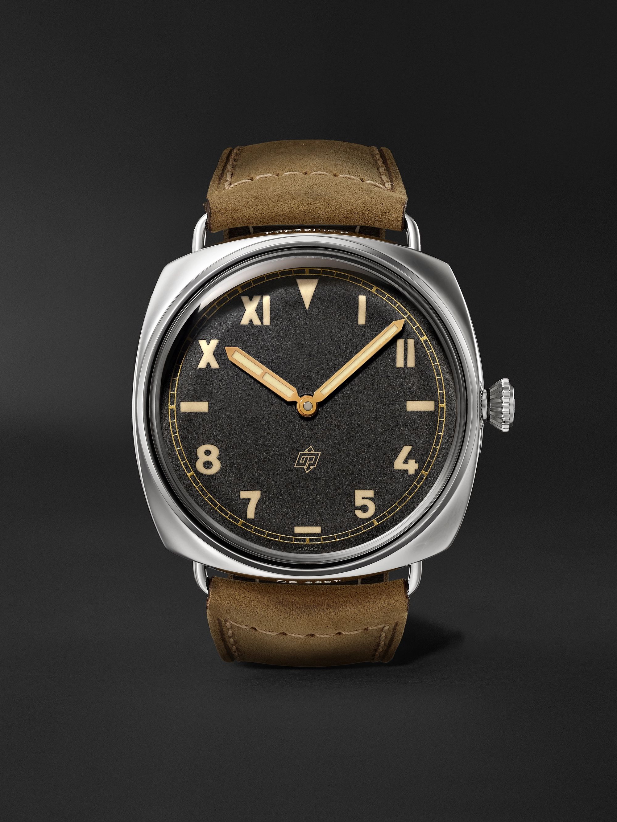 PANERAI Radiomir California Hand-Wound 47mm Stainless Steel and Leather Watch, Ref. No. PAM00424