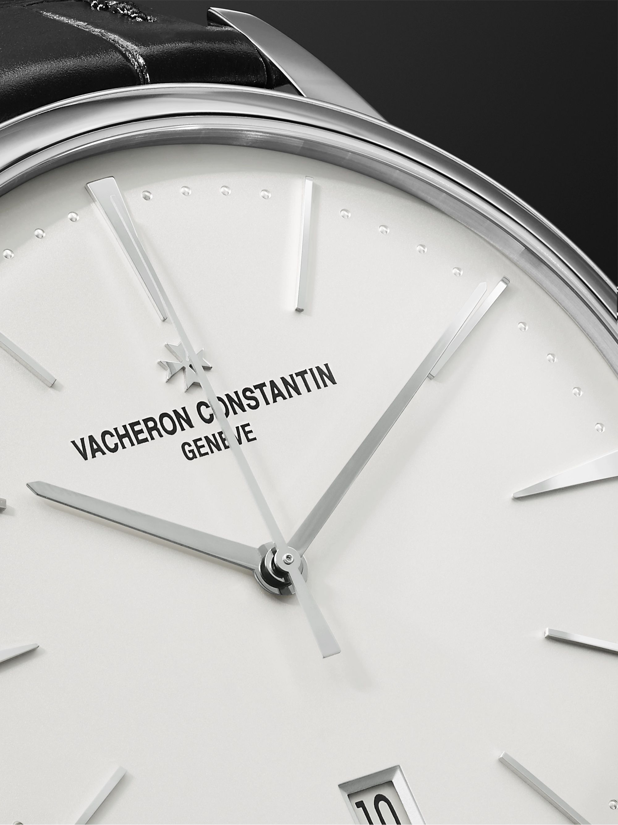 VACHERON CONSTANTIN Patrimony Automatic 40mm 18-Karat White Gold and Alligator Watch, Ref. No. 85180/000G-9230