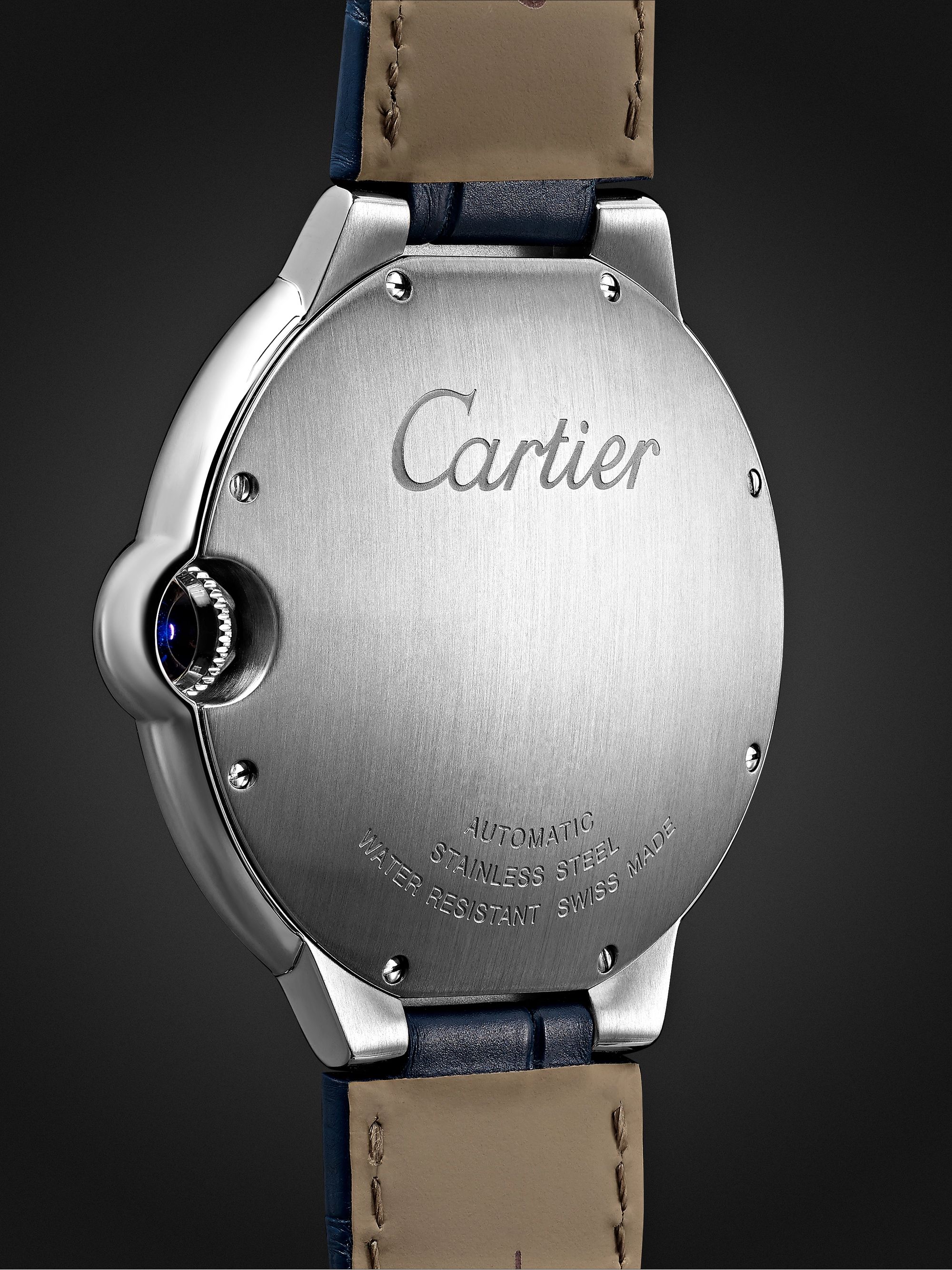 CARTIER Ballon Bleu de Cartier Automatic 42mm Steel and Alligator Watch, Ref. No. CRWSBB0025
