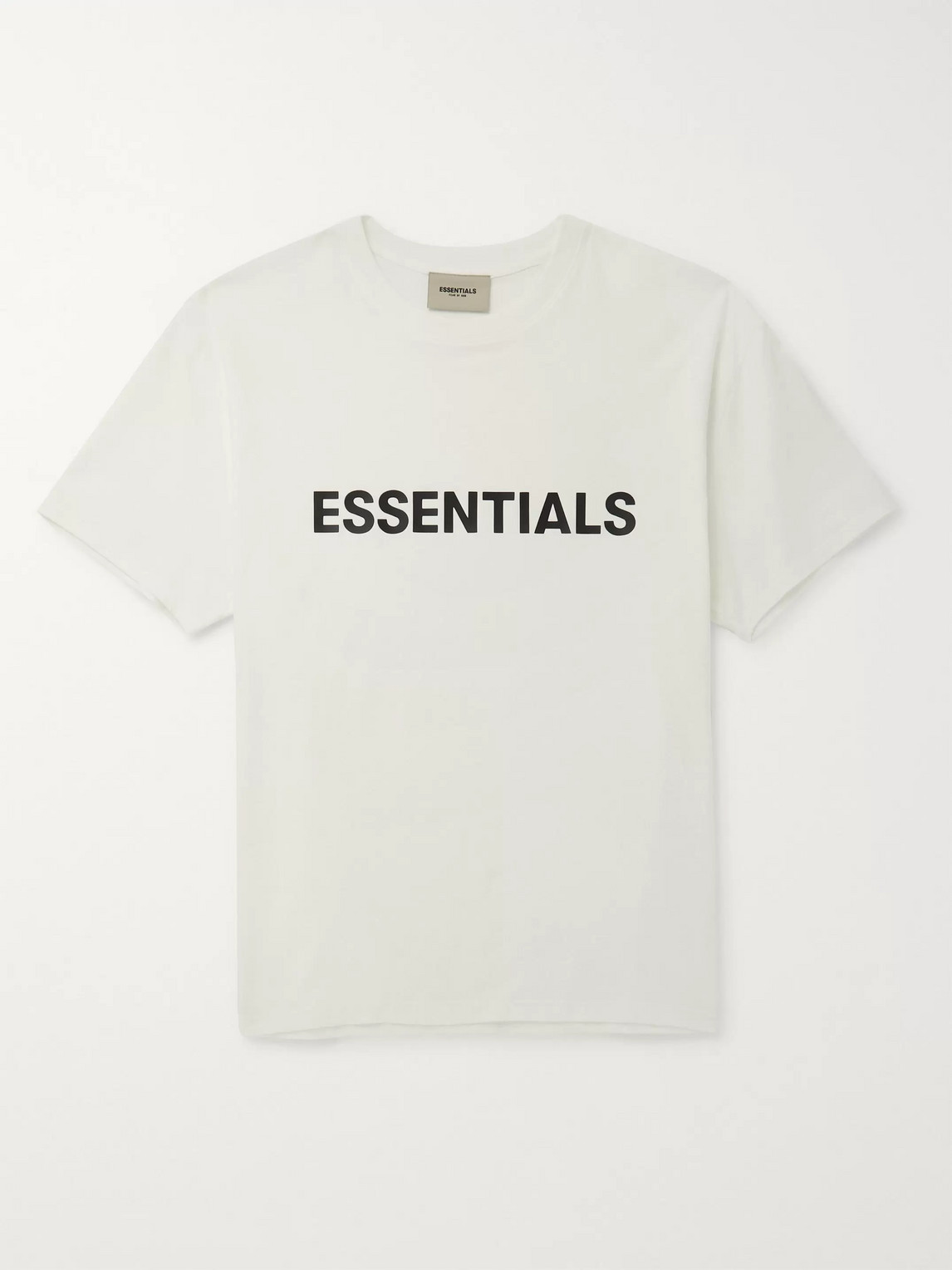 Fear Of God Essentials Logo-appliquéd Mélange Cotton-jersey T-shirt In