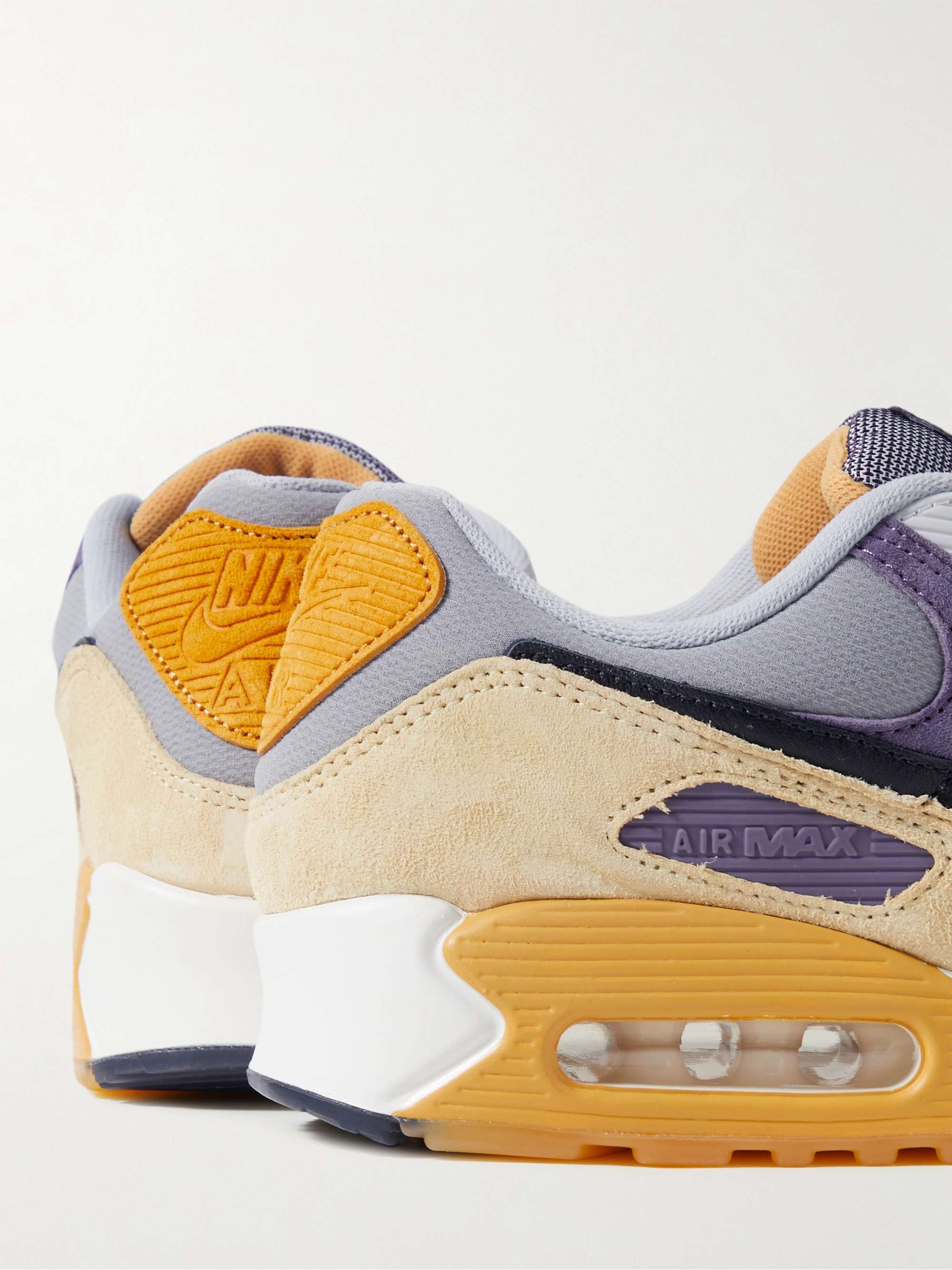 NIKE Air Max 90 NRG Suede and Leather-Trimmed Mesh Sneakers