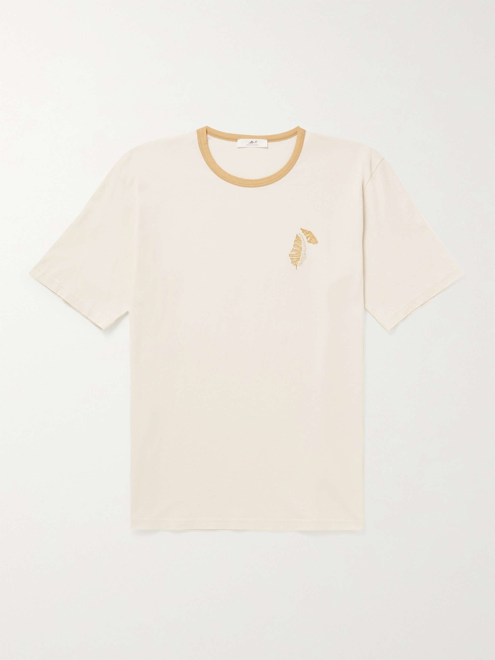 MR P. Embroidered Cotton-Jersey T-Shirt