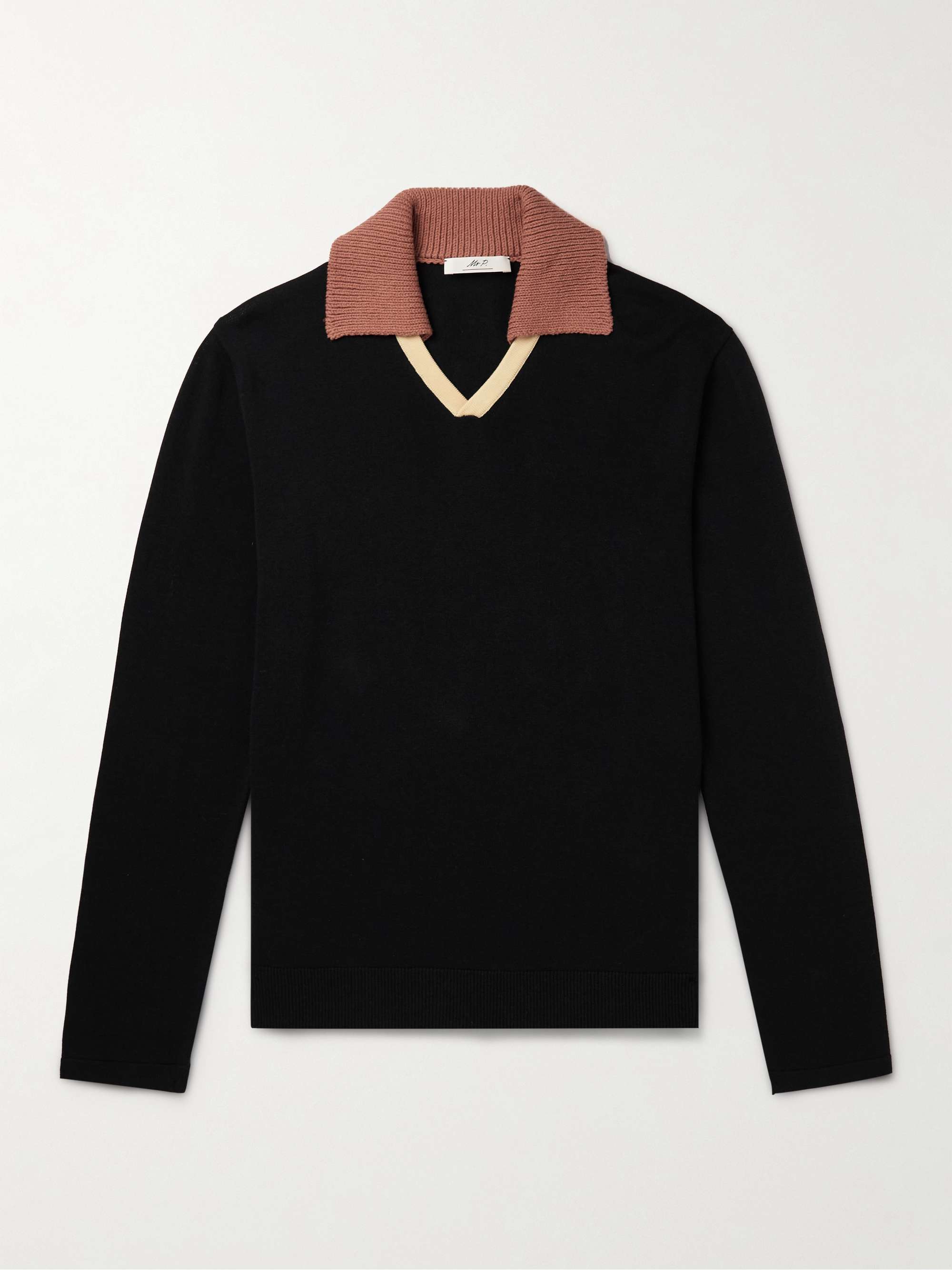 MR P. Colour-Block Organic Cotton and TENCEL™ Lyocell-Blend Polo Shirt