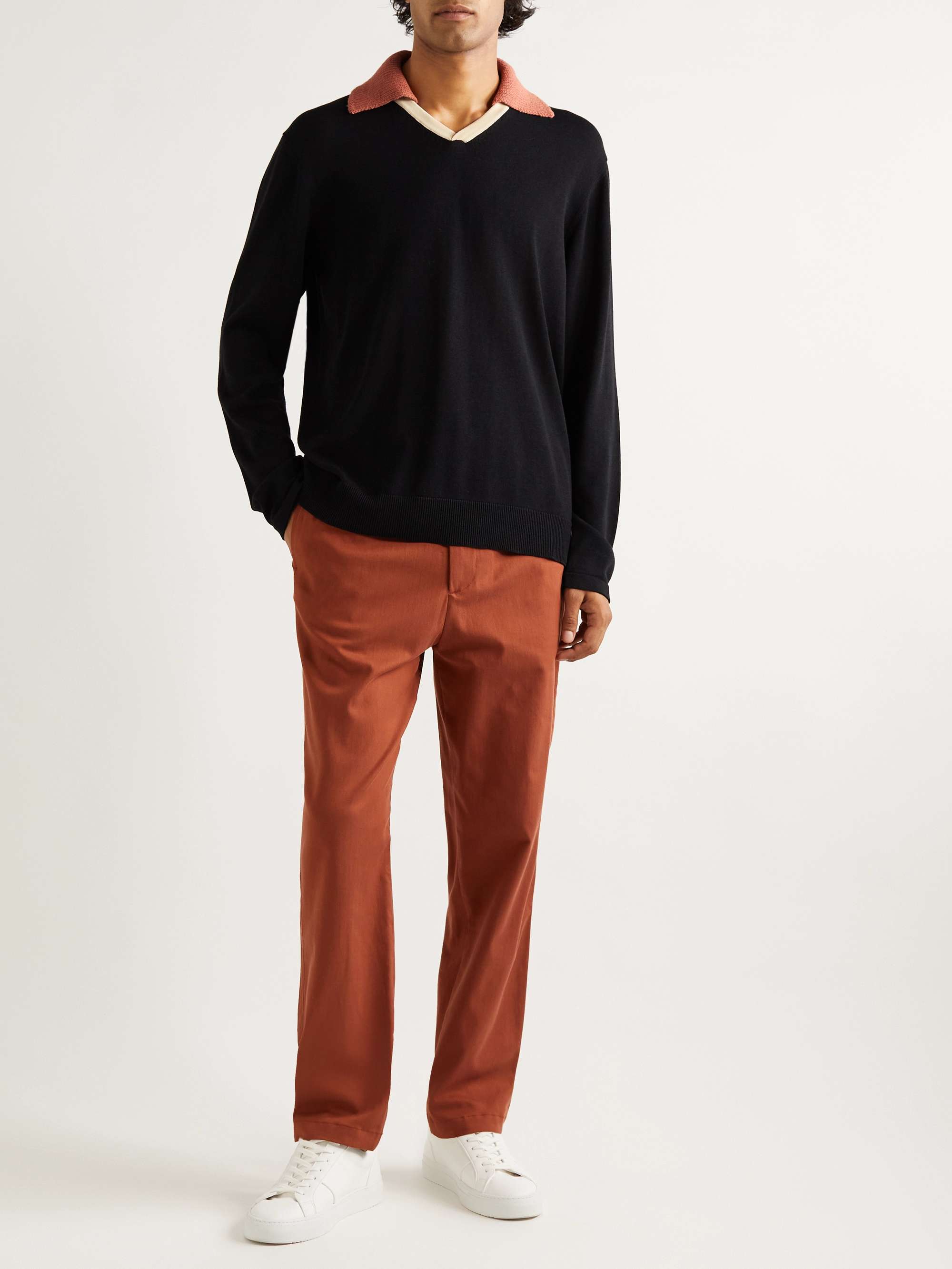 MR P. Colour-Block Organic Cotton and TENCEL™ Lyocell-Blend Polo Shirt