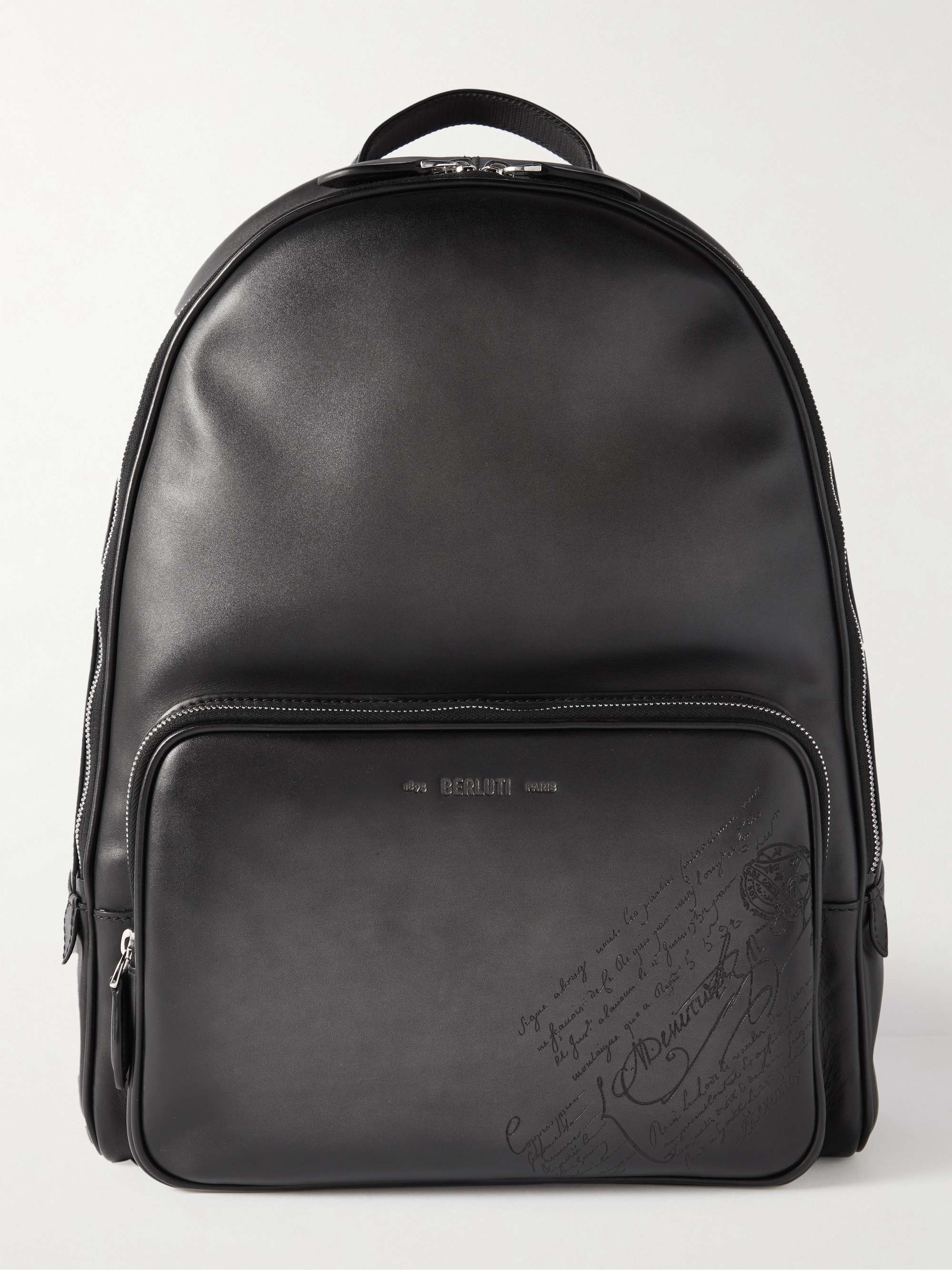 BERLUTI Scritto Logo-Debossed Leather Backpack