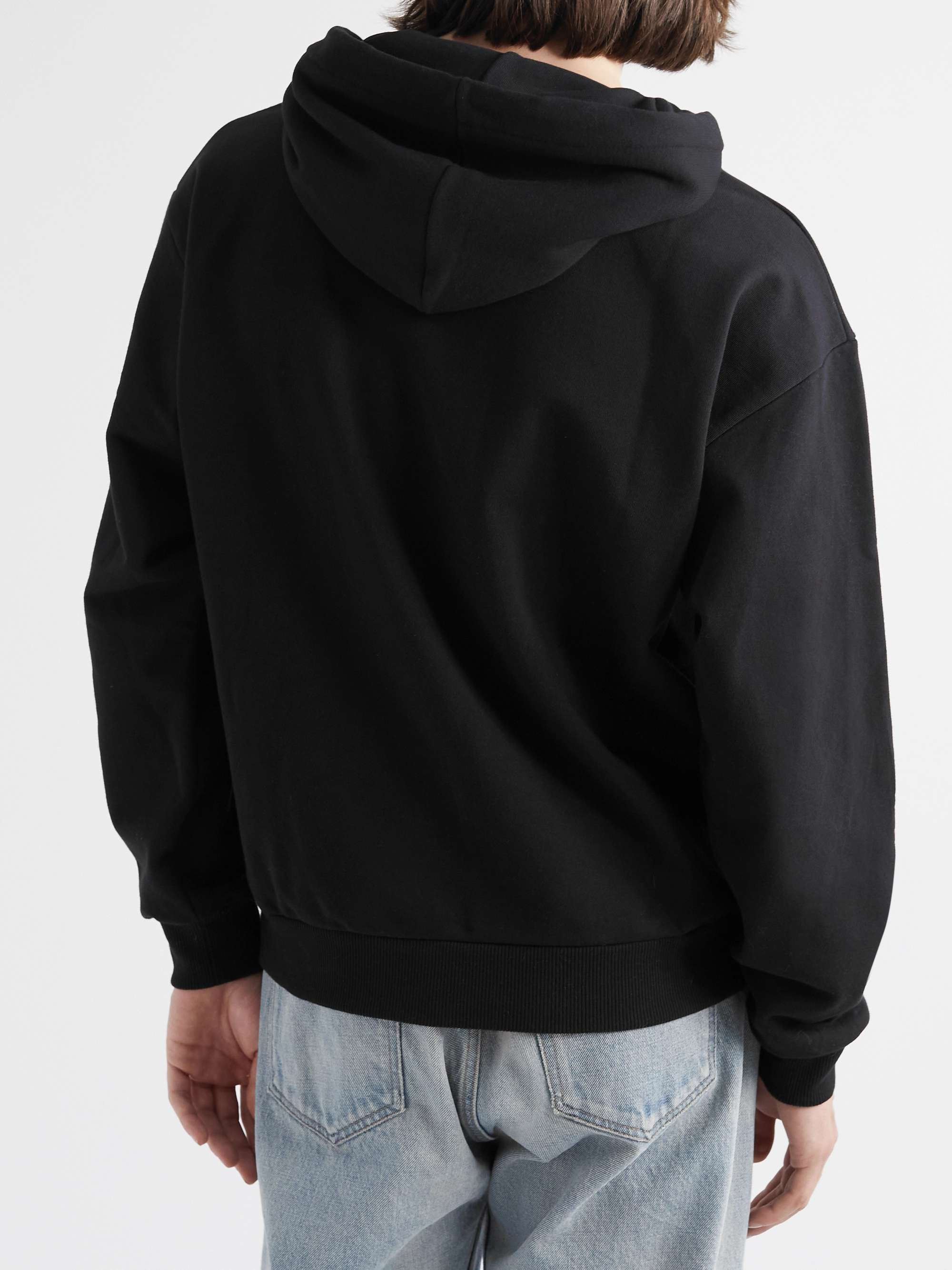 CELINE HOMME Cry Baby Oversized Embellished Cotton-Blend Jersey Hoodie