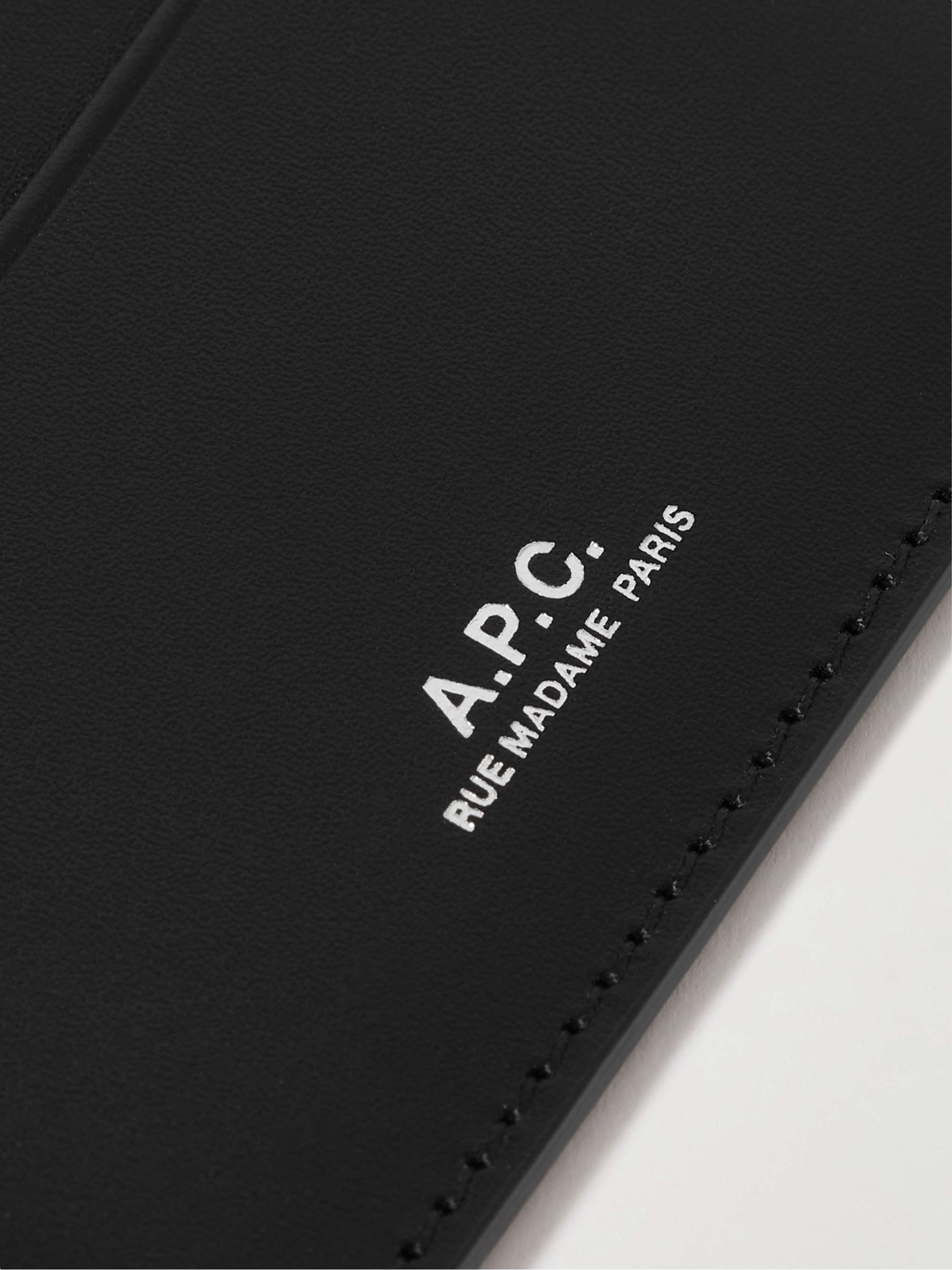 A.P.C. Logo-Debossed Leather Cardholder