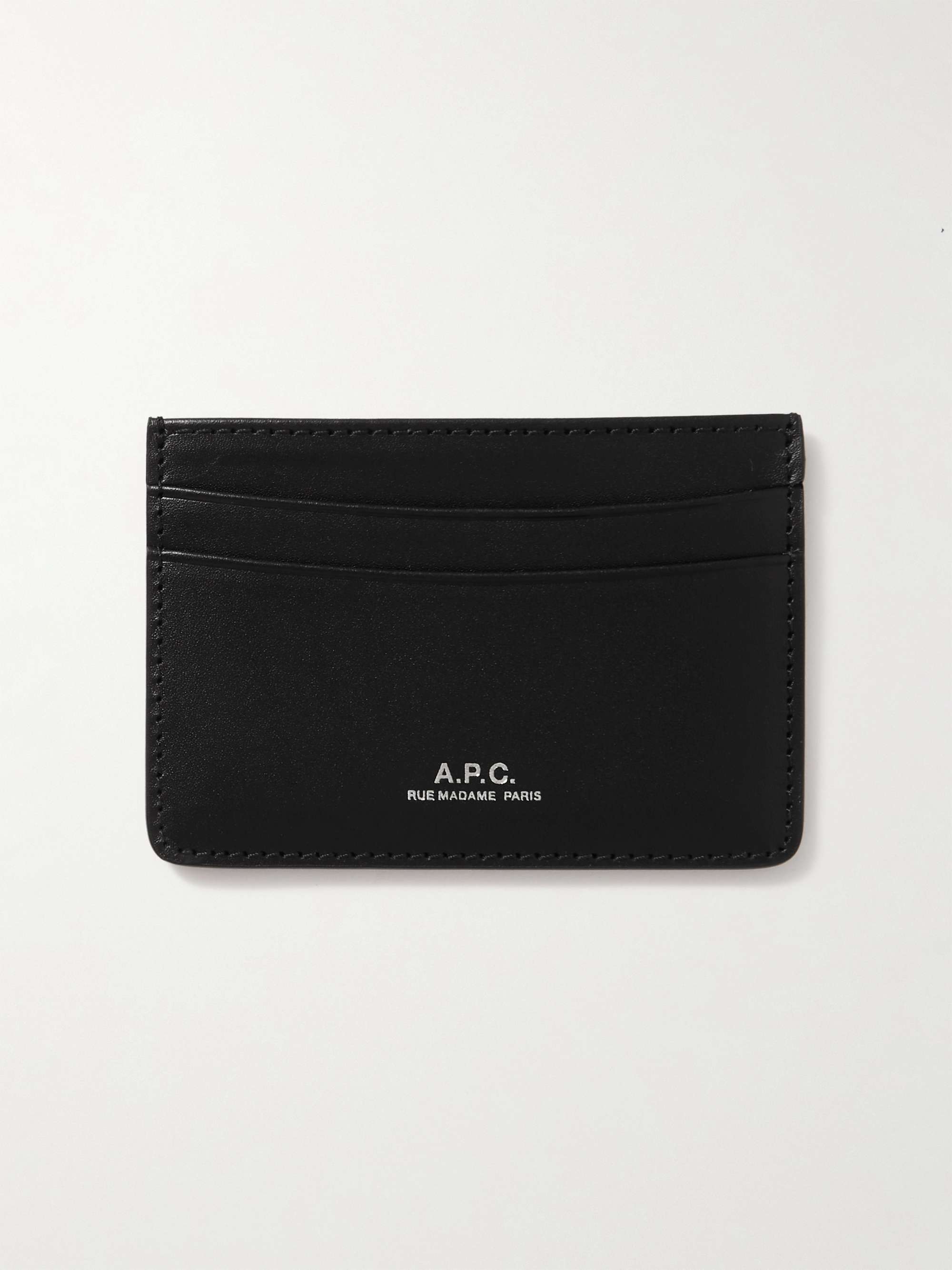 A.P.C. Logo-Debossed Leather Cardholder