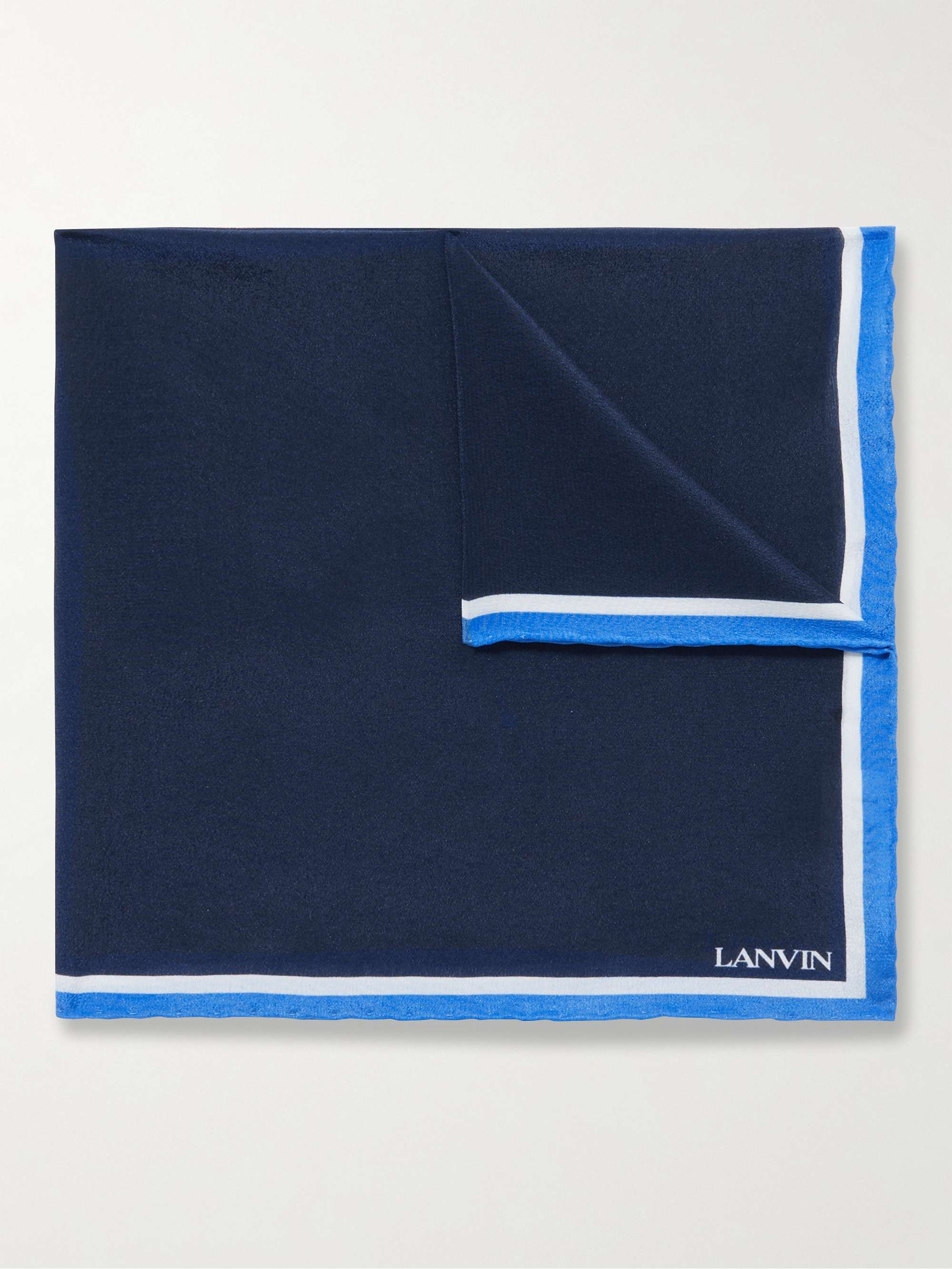 LANVIN Printed Silk-Voile Pocket Square