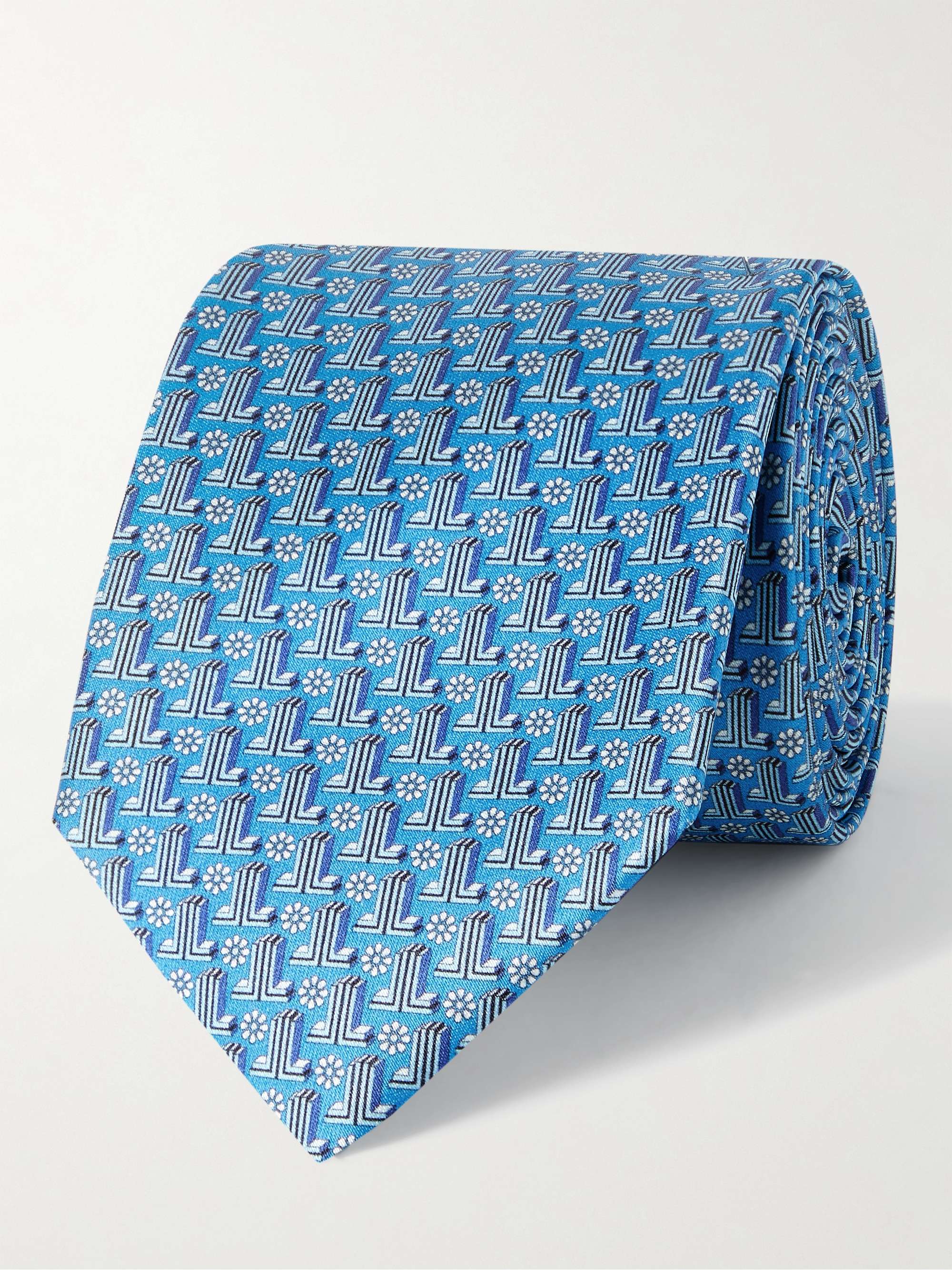 Blue 7cm Printed Silk Tie | LANVIN | MR PORTER
