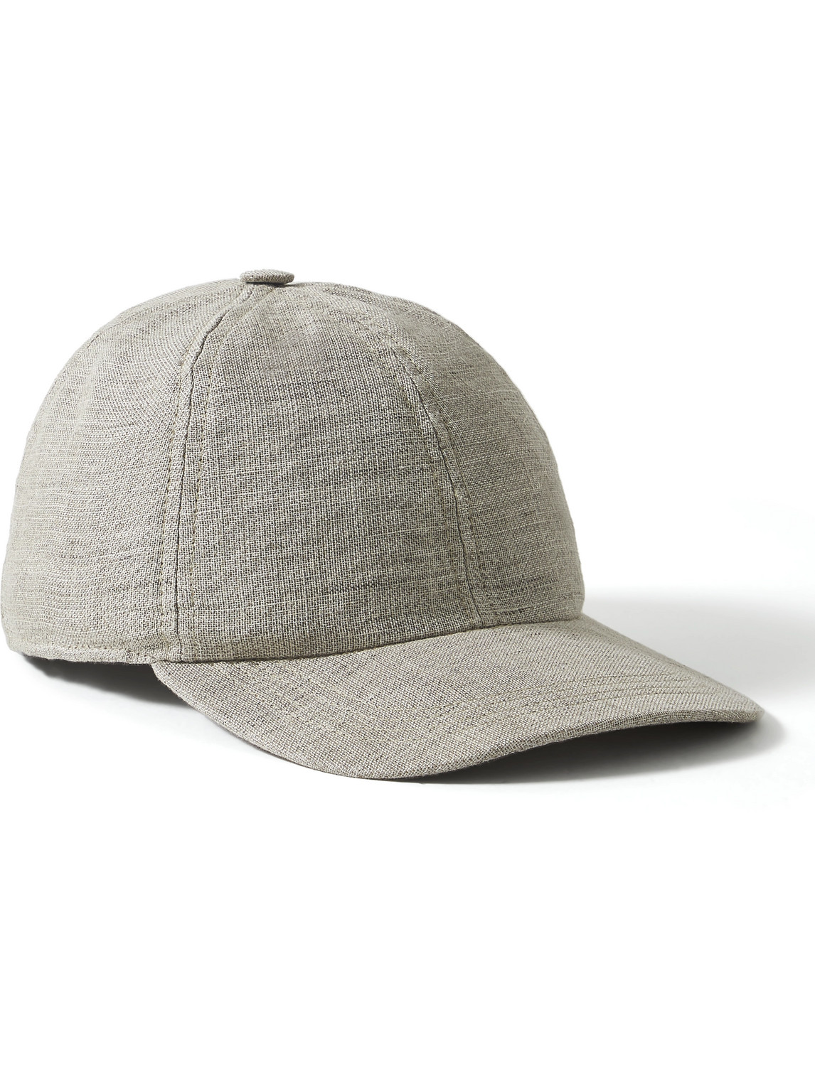 Lock & Co Hatters Rimini Cotton And Linen-blend Baseball Cap In Gray