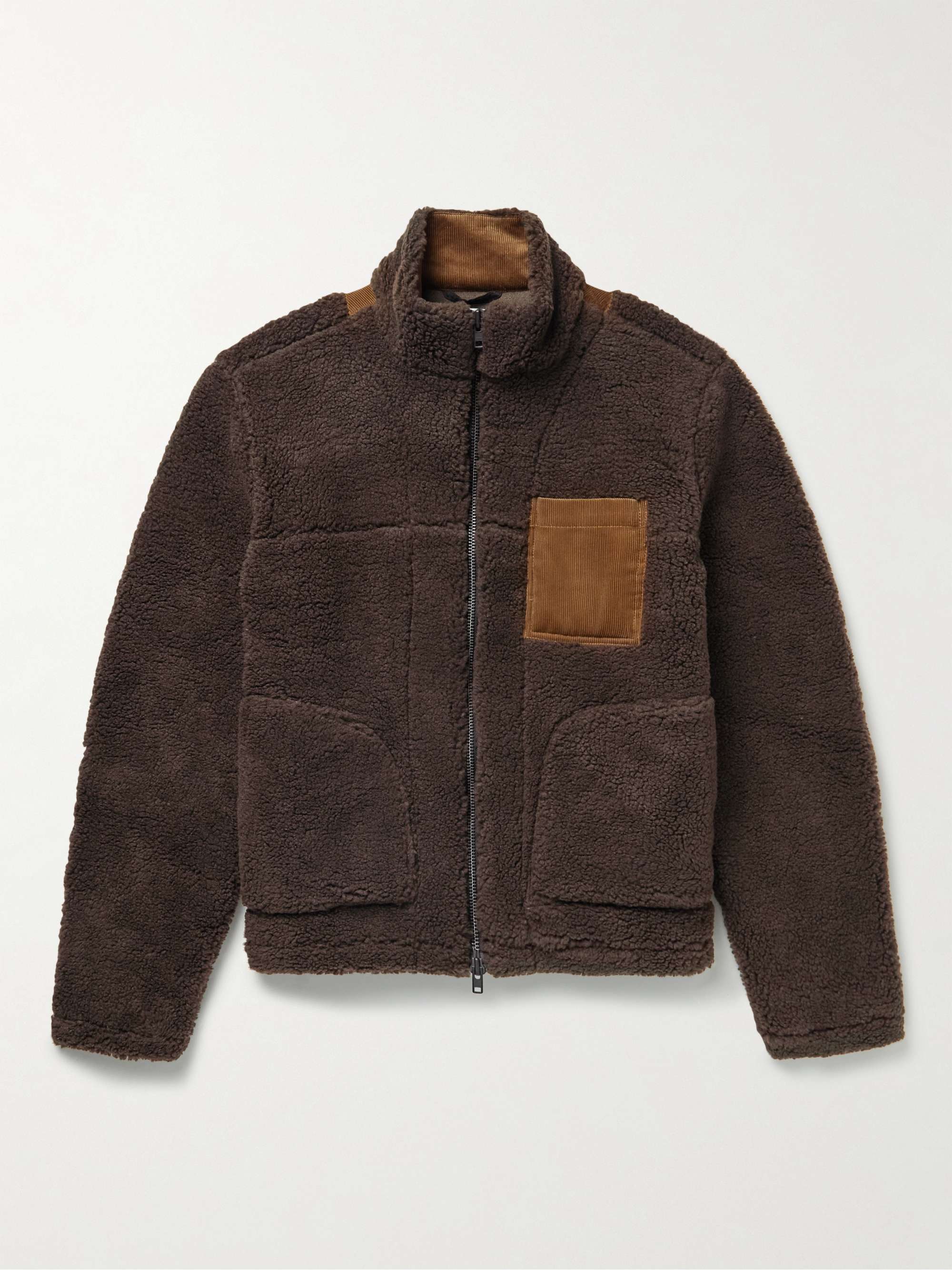mrporter.com | Bembridge Corduroy-Trimmed Fleece Jacket