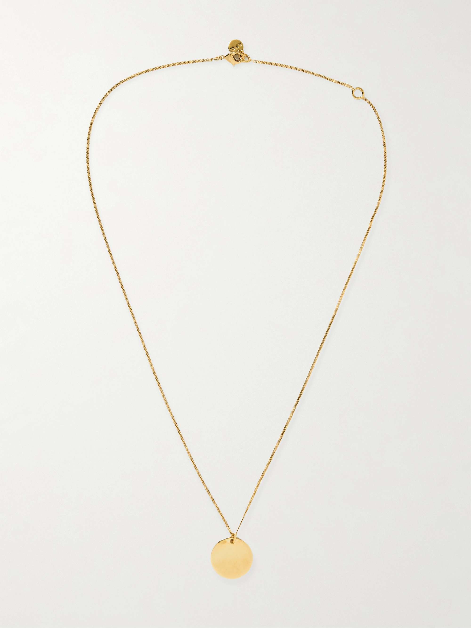 Mens Jewellery Necklaces A.P.C Logo-engraved Gold-tone Necklace in Metallic for Men 