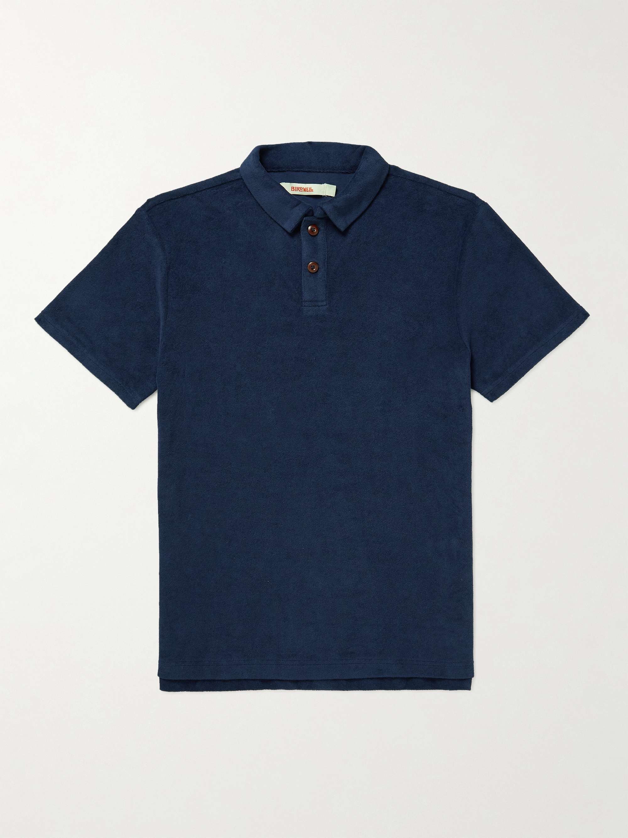 BIRDWELL Cotton-Blend Terry Polo Shirt