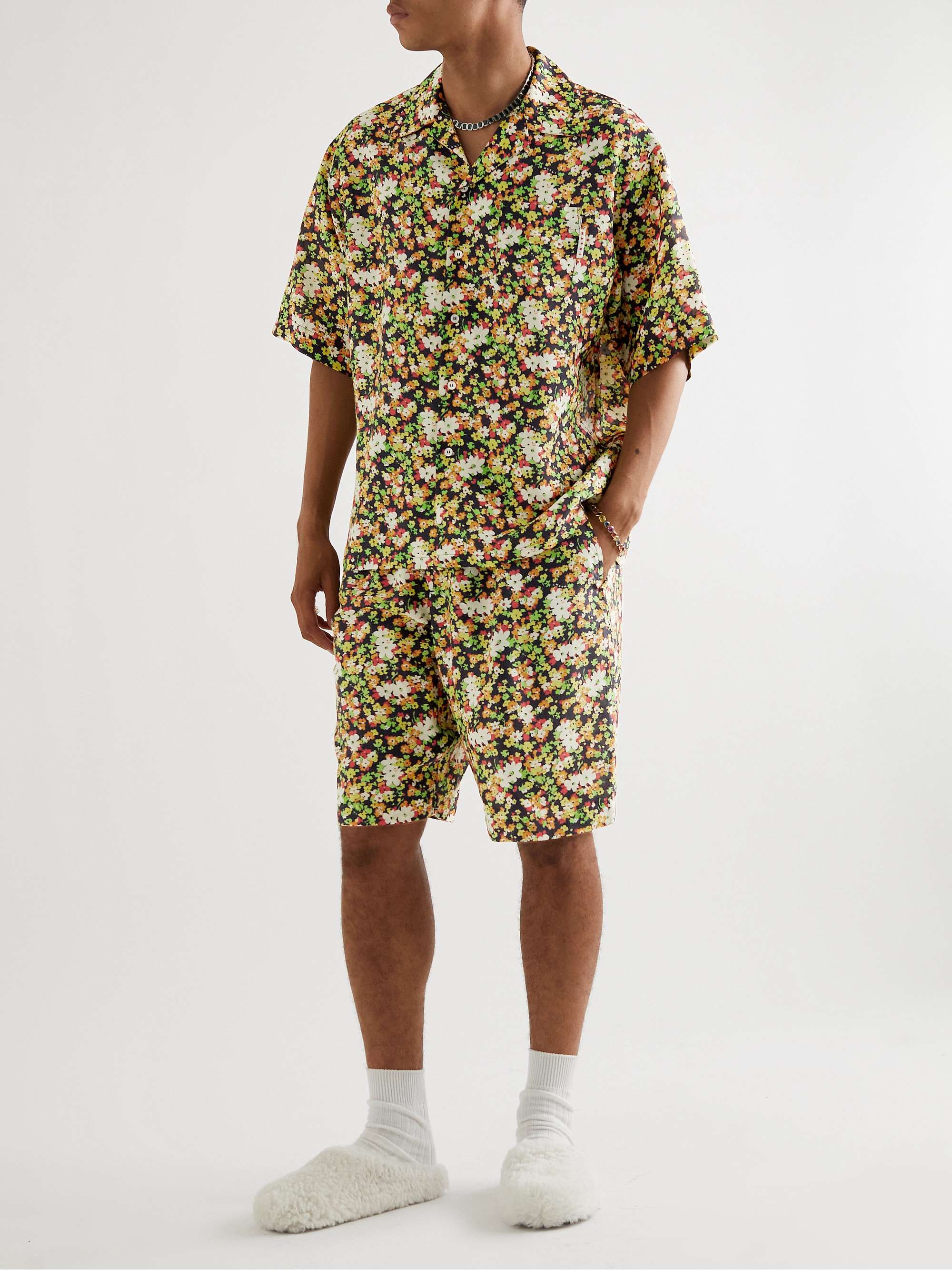 MARNI Camp-Collar Floral-Print Cady Shirt