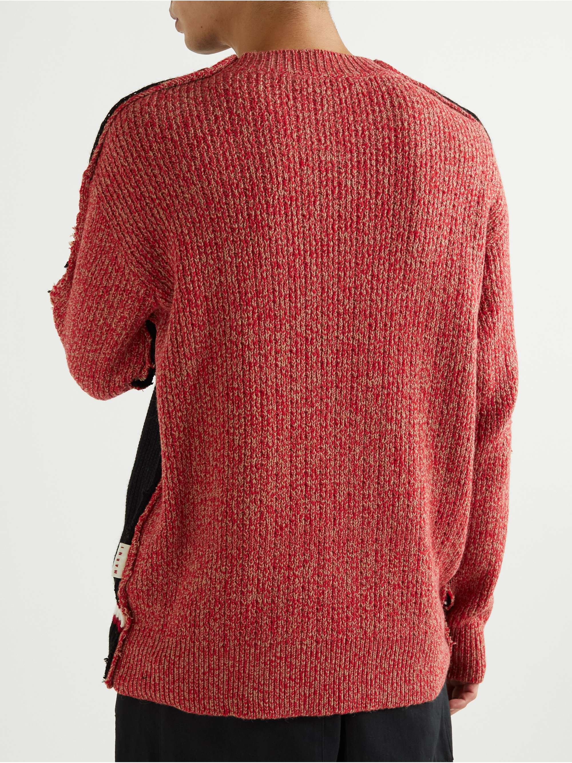 MARNI Striped Colour-Block Alpaca-Blend Sweater