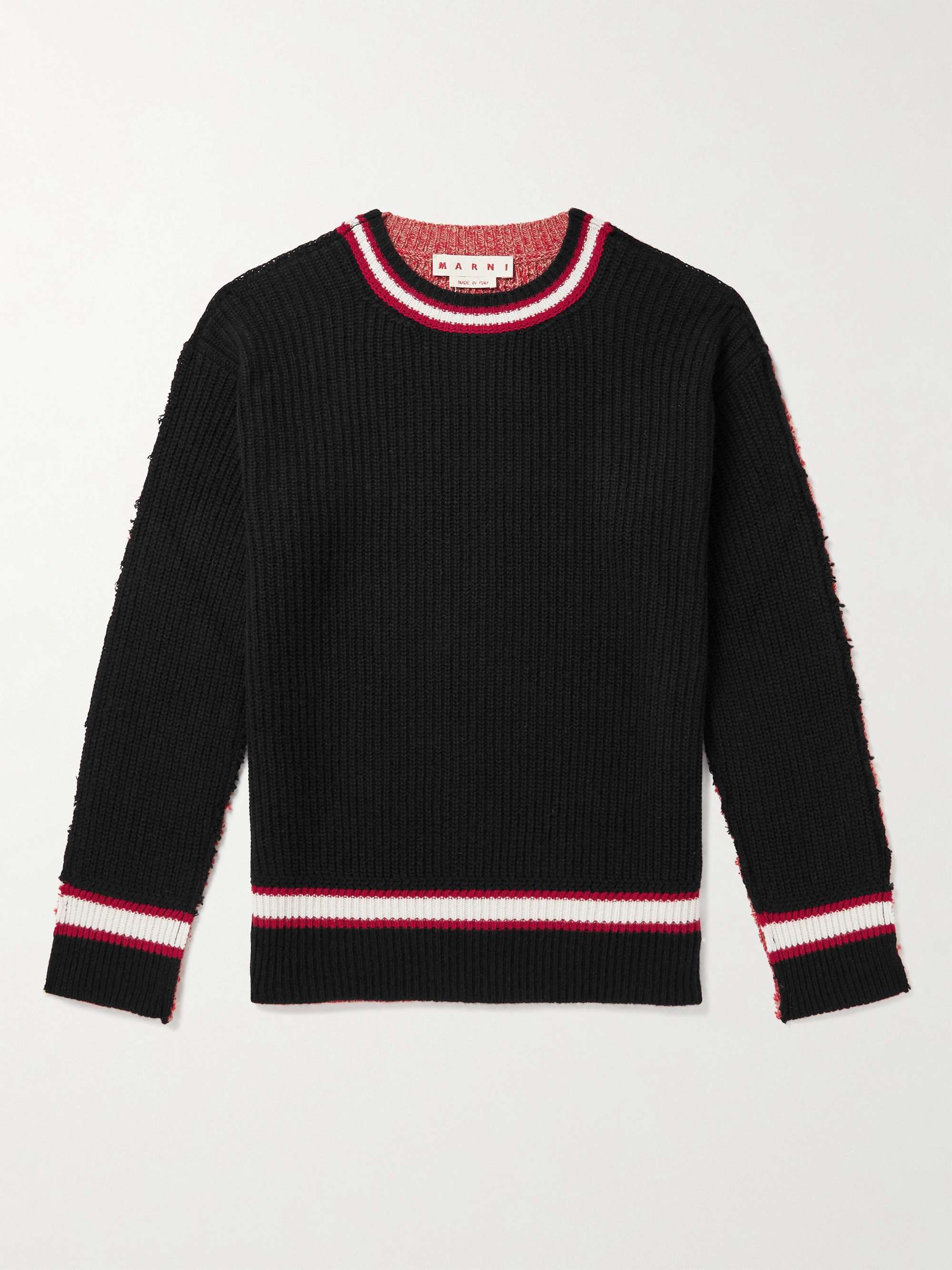 MARNI Striped Colour-Block Alpaca-Blend Sweater