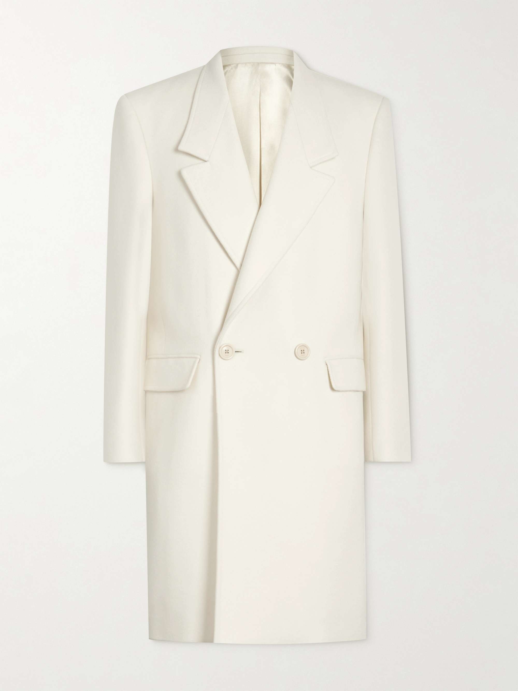 CELINE HOMME Double-Breasted Cashmere Coat