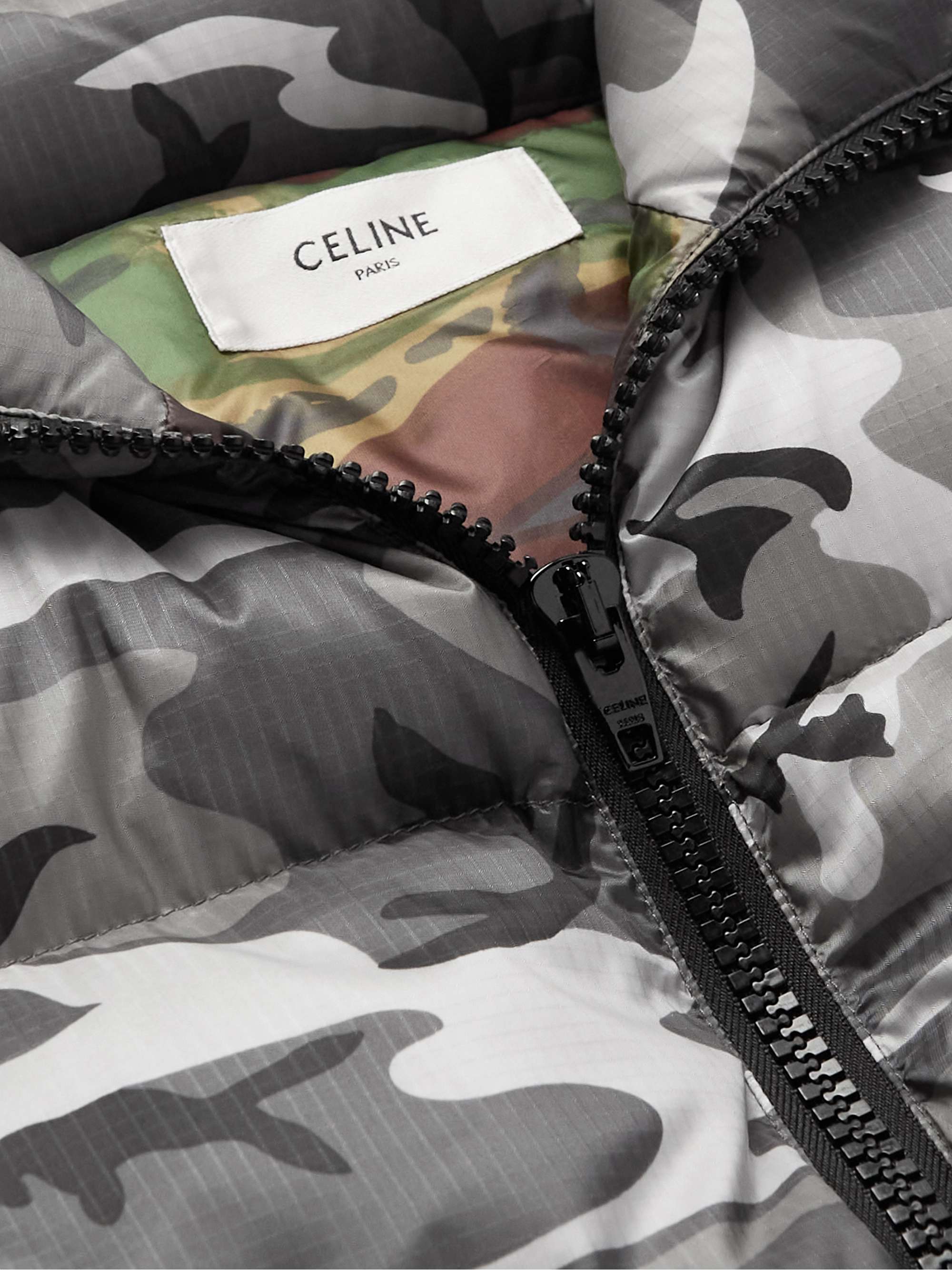 CELINE HOMME Camouflage-Print Nylon-Ripstop Down Jacket