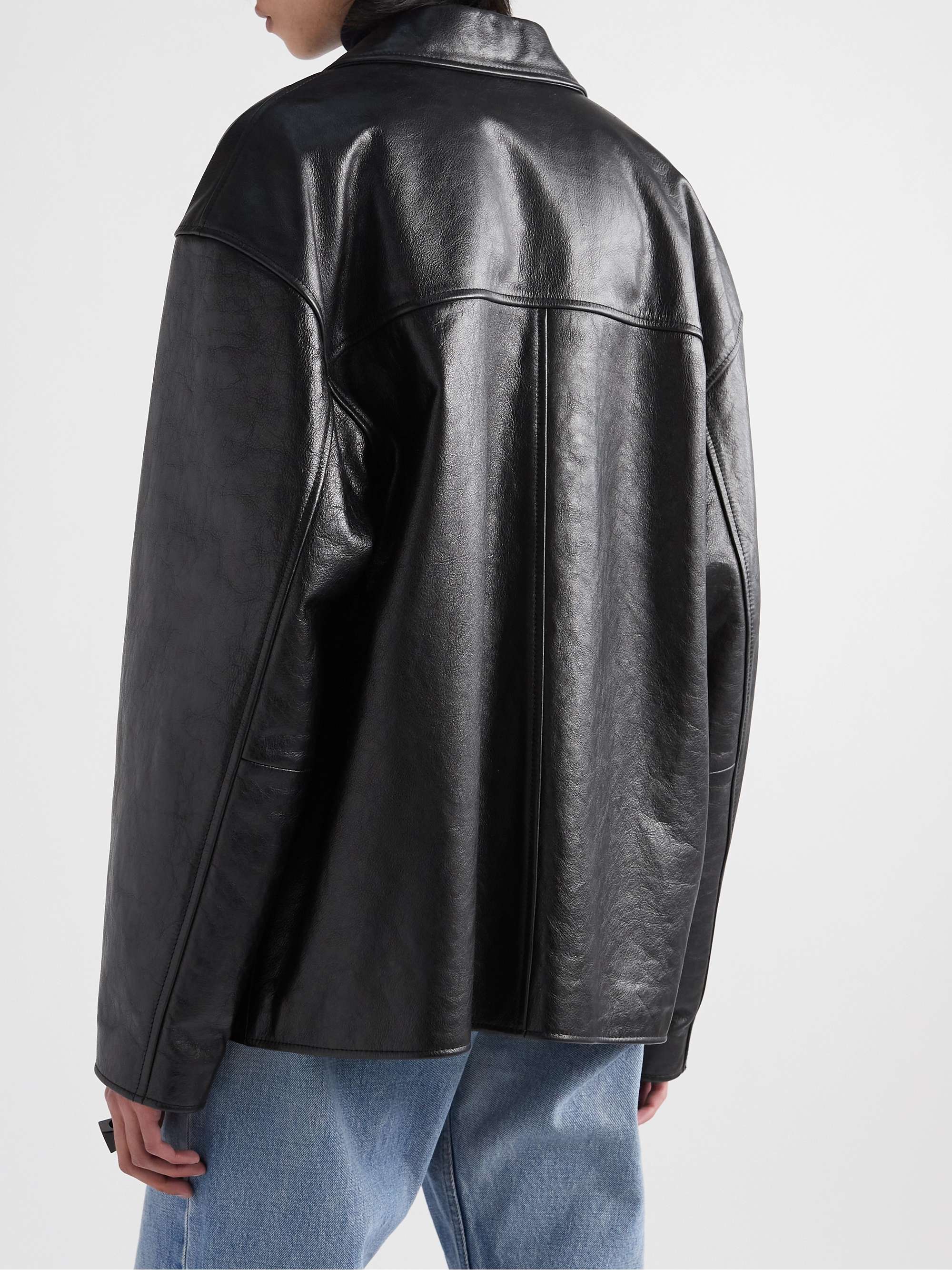 CELINE HOMME Oversized Leather Jacket