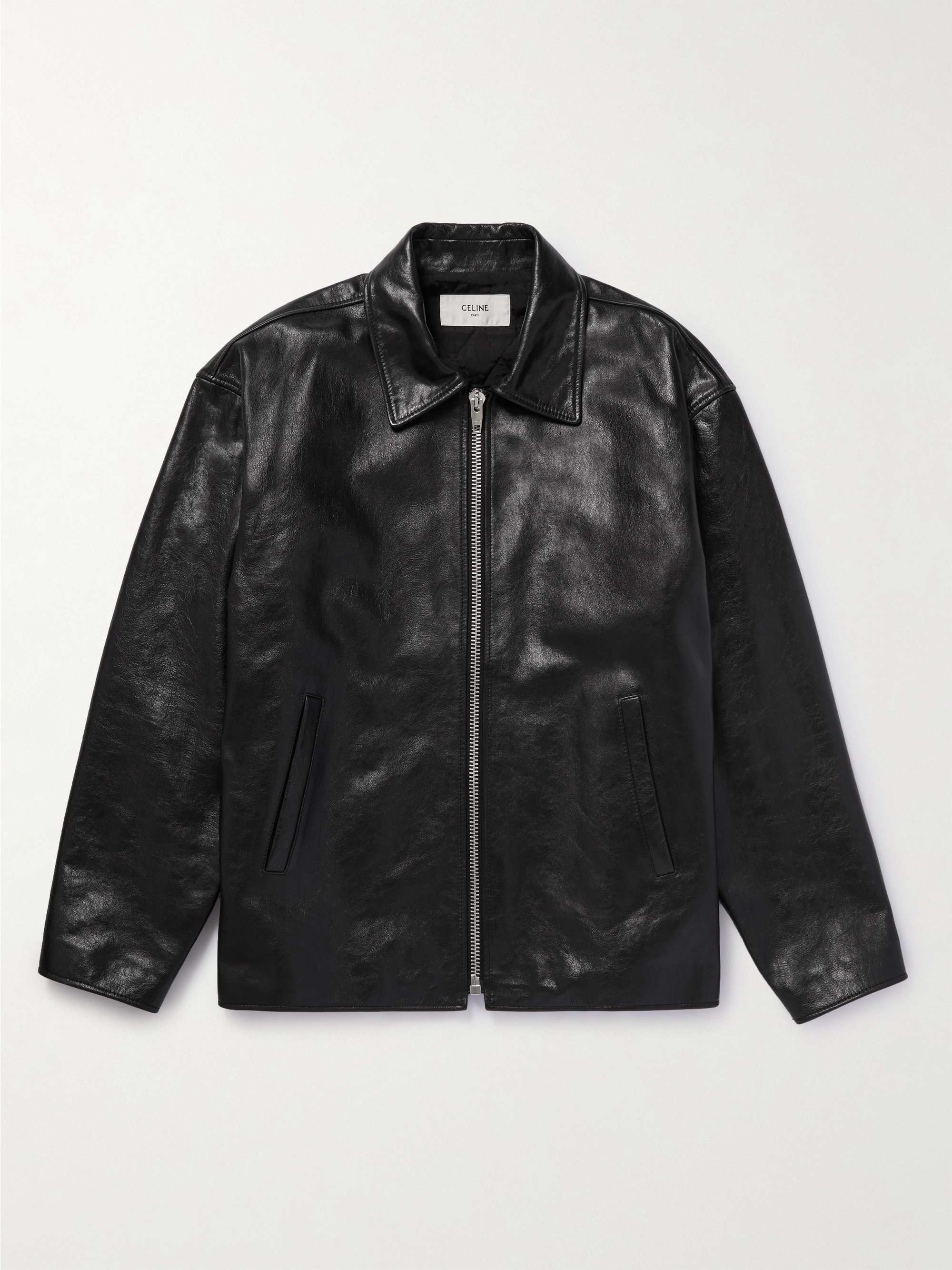 CELINE HOMME Oversized Leather Jacket
