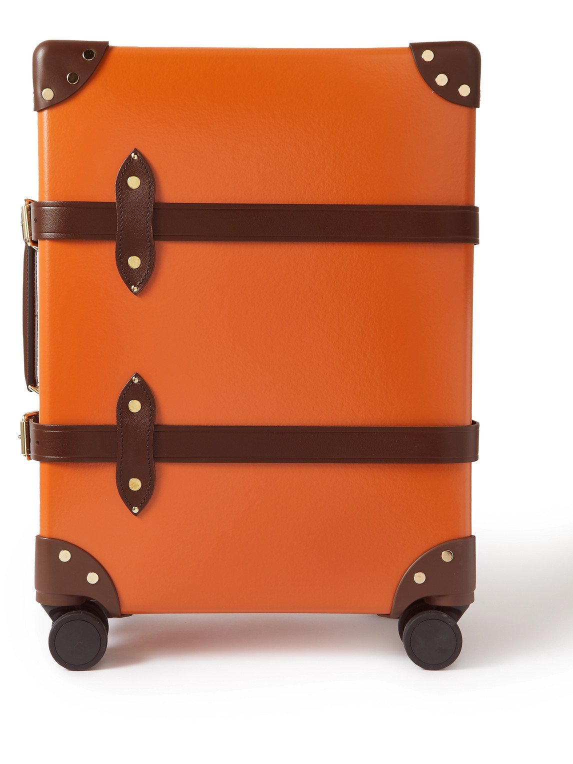 Globe-trotter Centenary Leather-trimmed Carry-on Suitcase In Orange