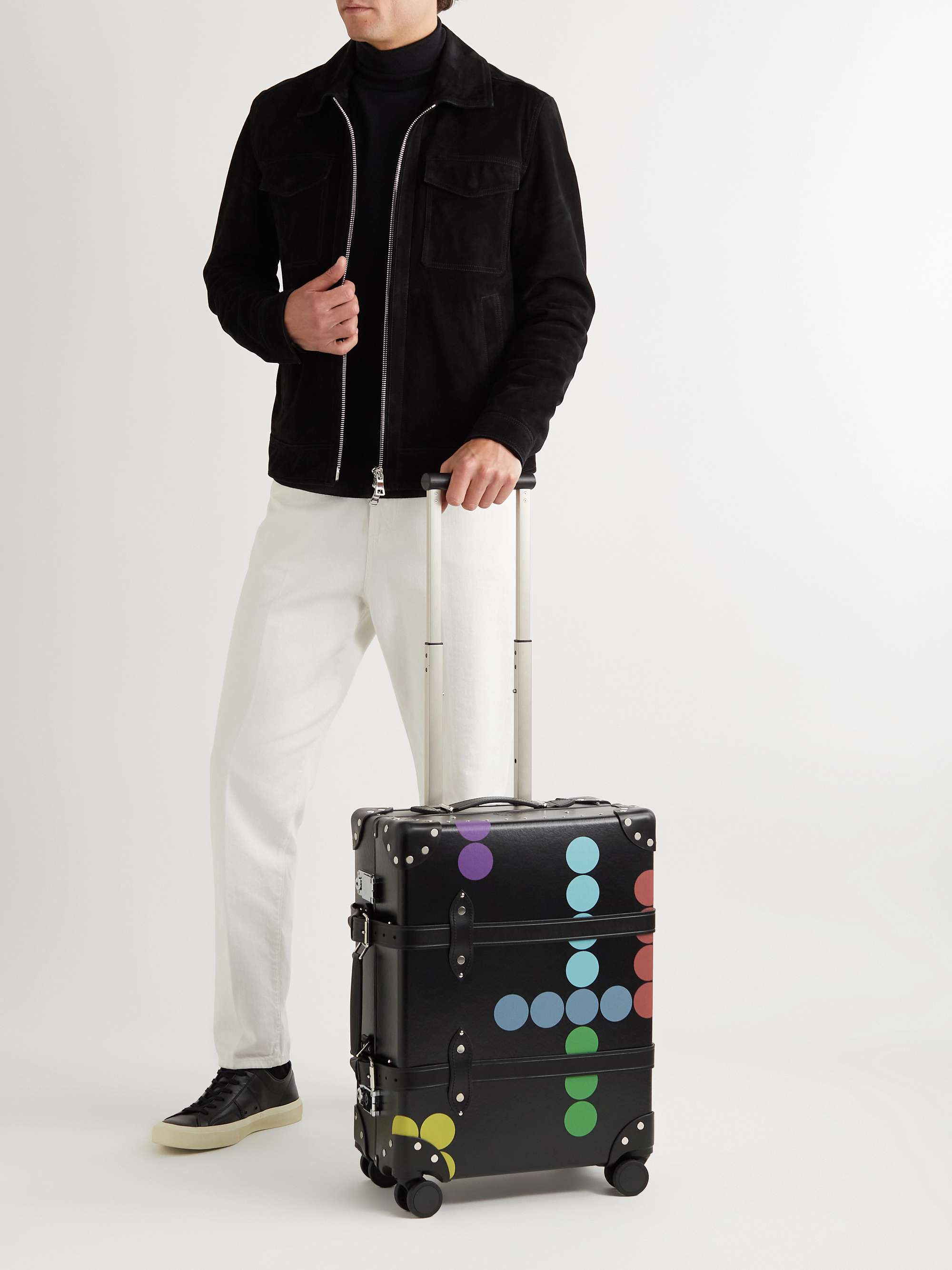 GLOBE-TROTTER + Dr. No Printed Carry-On Leather-Trimmed Trolley Suitcase