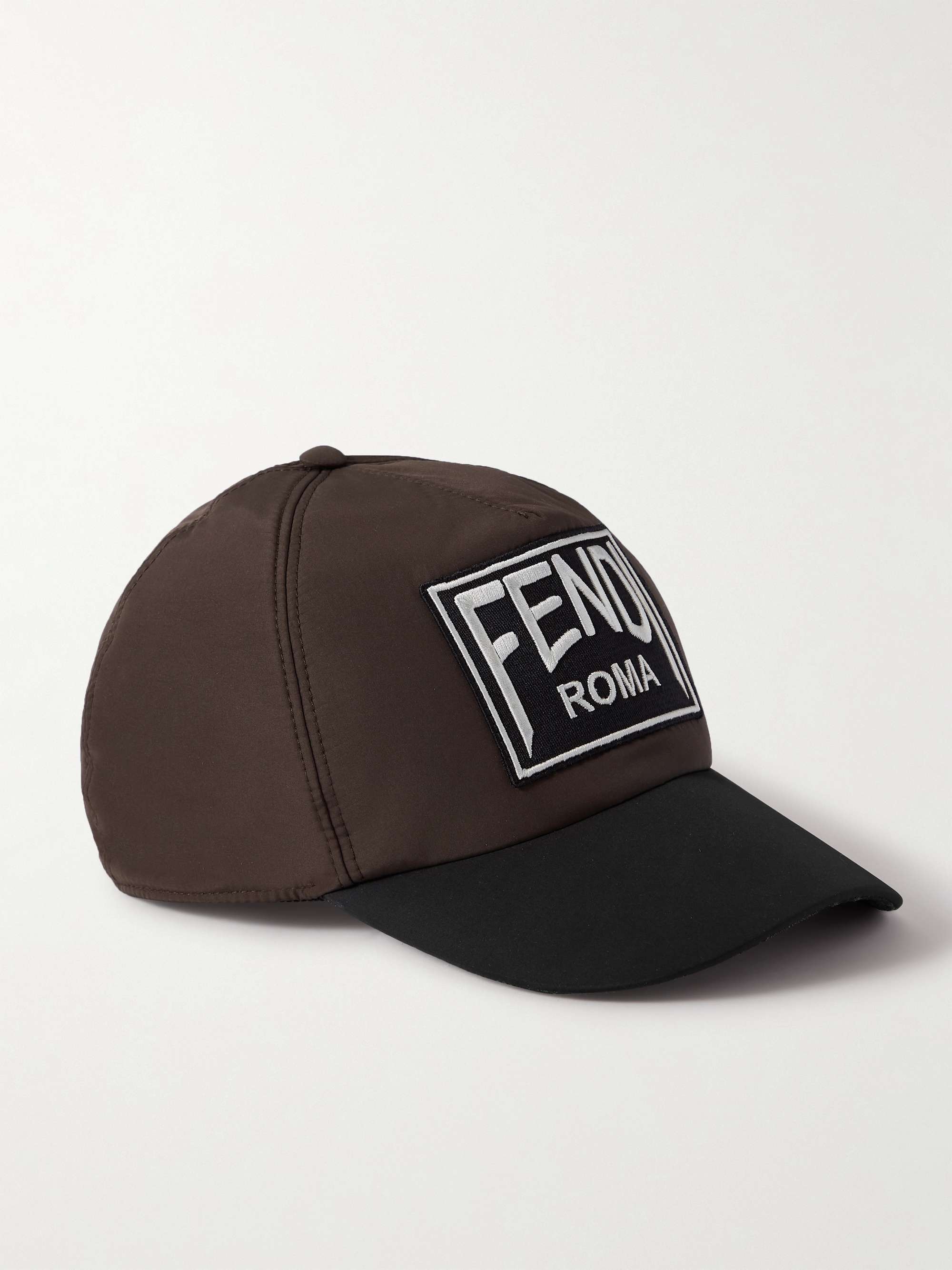 FENDI Logo-Print Canvas Baseball Cap
