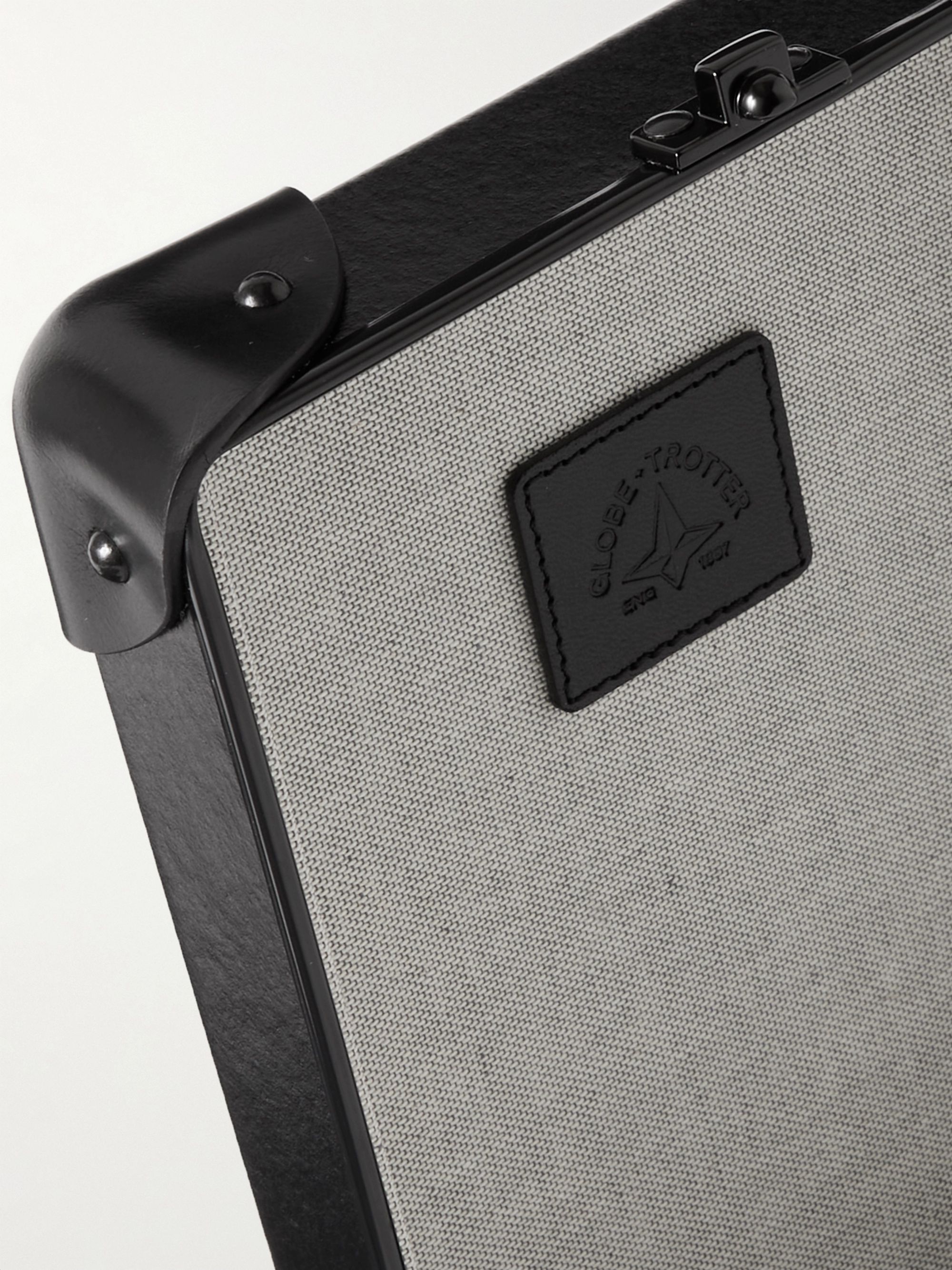 GLOBE-TROTTER Centenary Leather-Trimmed Vulcanised Fibreboard Three-Piece Watch Box
