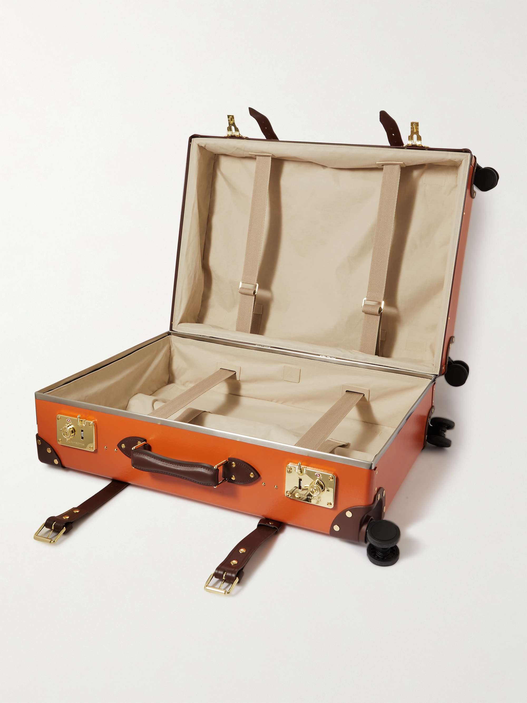 GLOBE-TROTTER Centenary Check-In Leather-Trimmed Trolley Suitcase