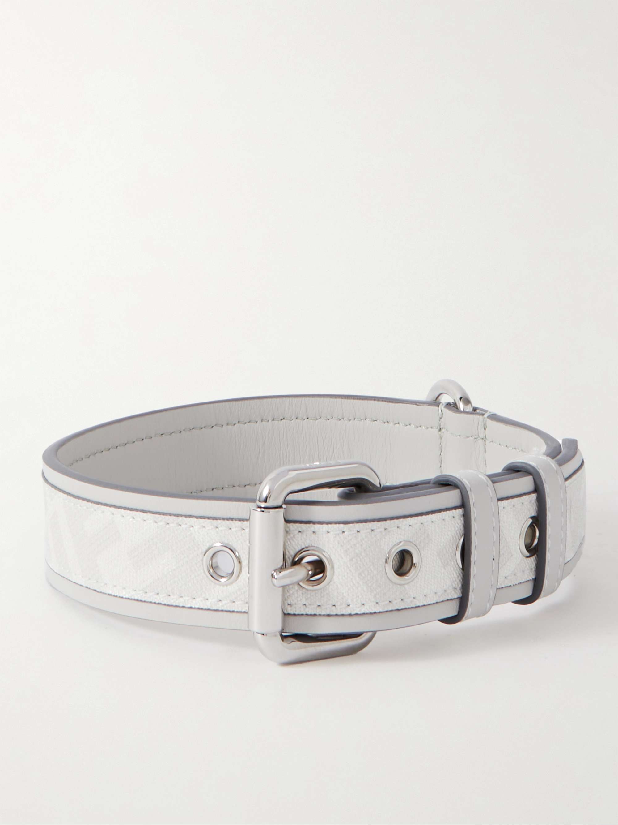FENDI Logo-Print Textured-Leather Dog Collar