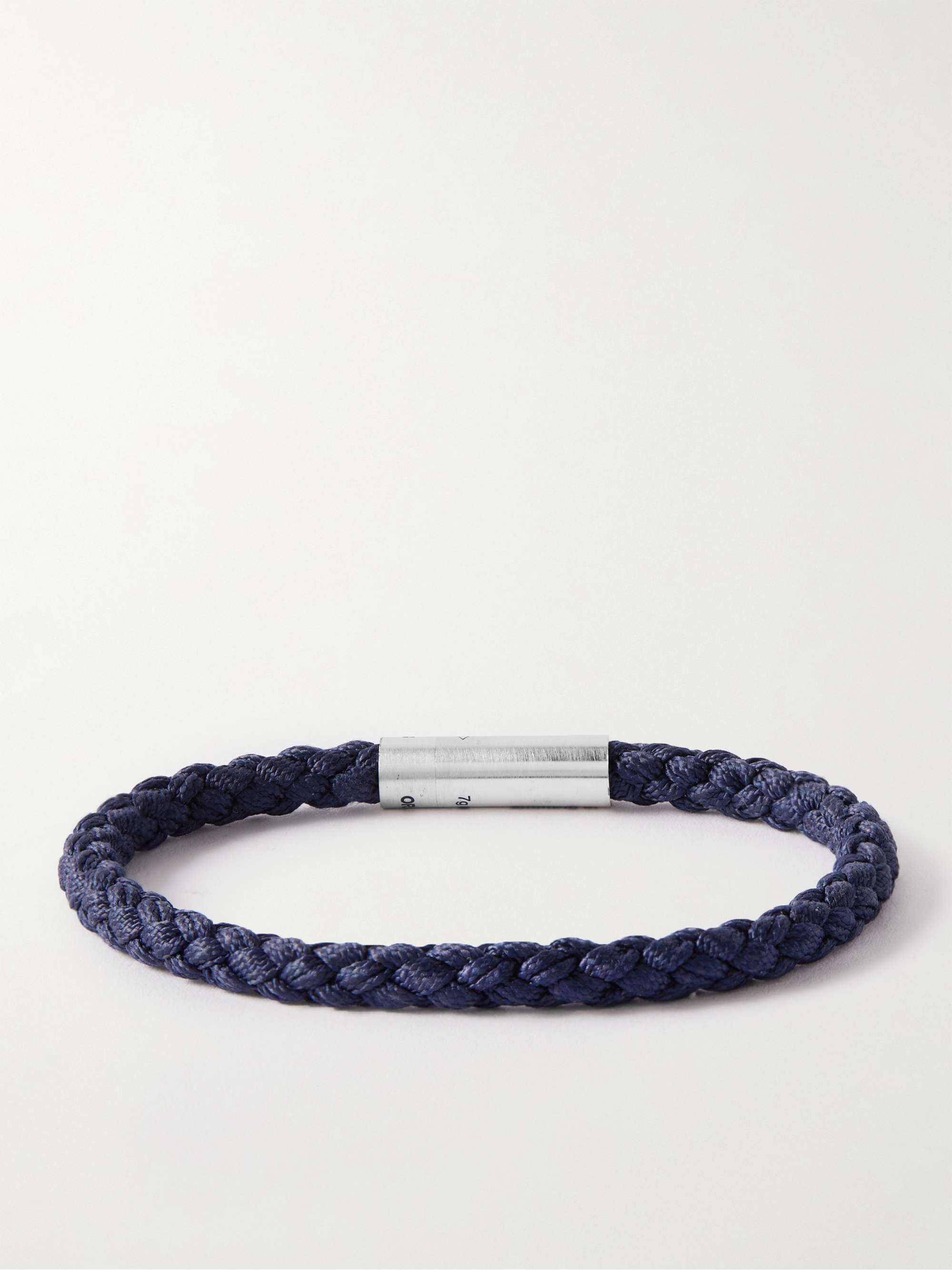 LE GRAMME + Orlebar Brown 7g Woven Cord and Sterling Silver Bracelet