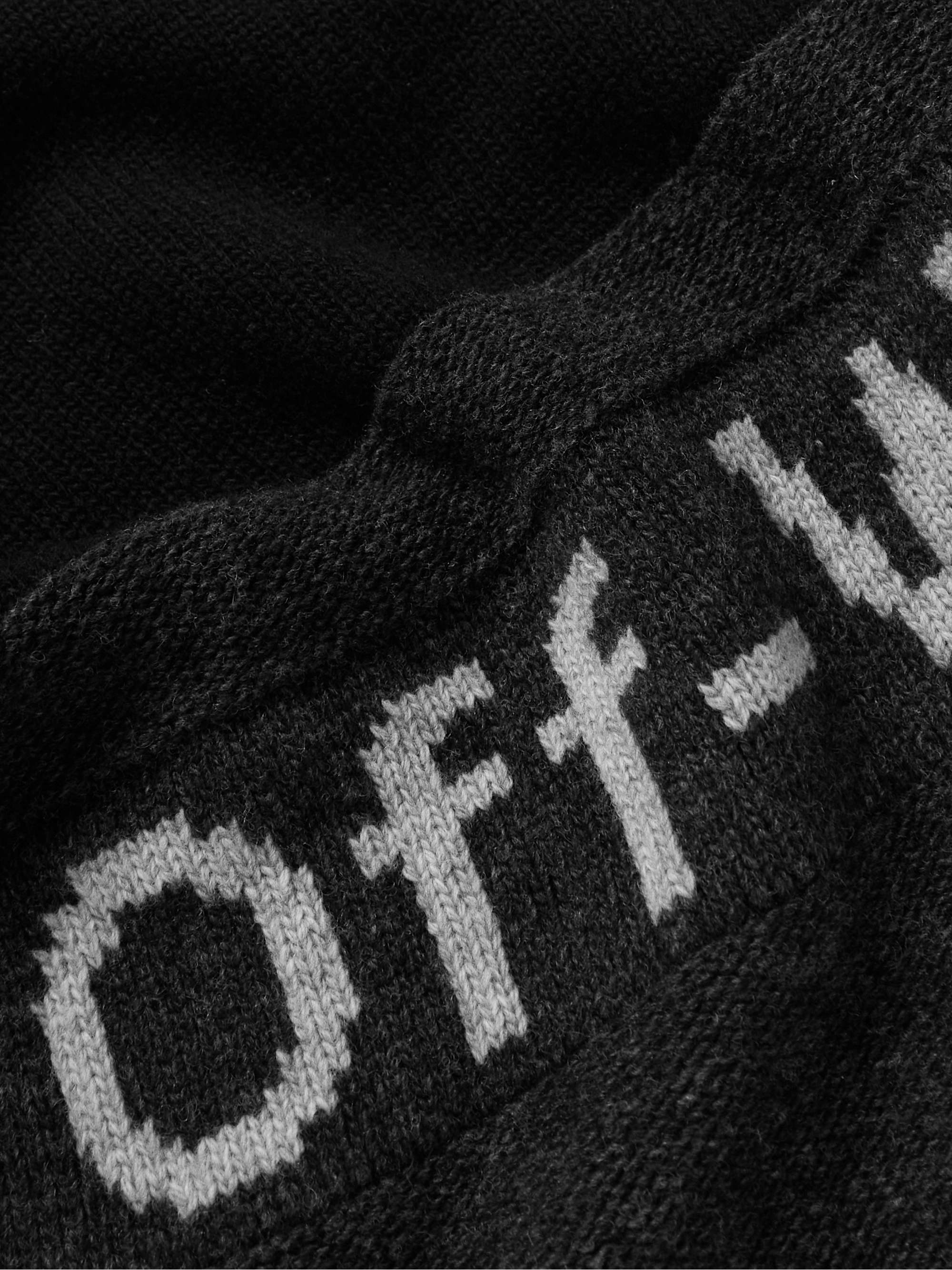 OFF-WHITE Logo-Intarsia Colour-Block Wool Sweater