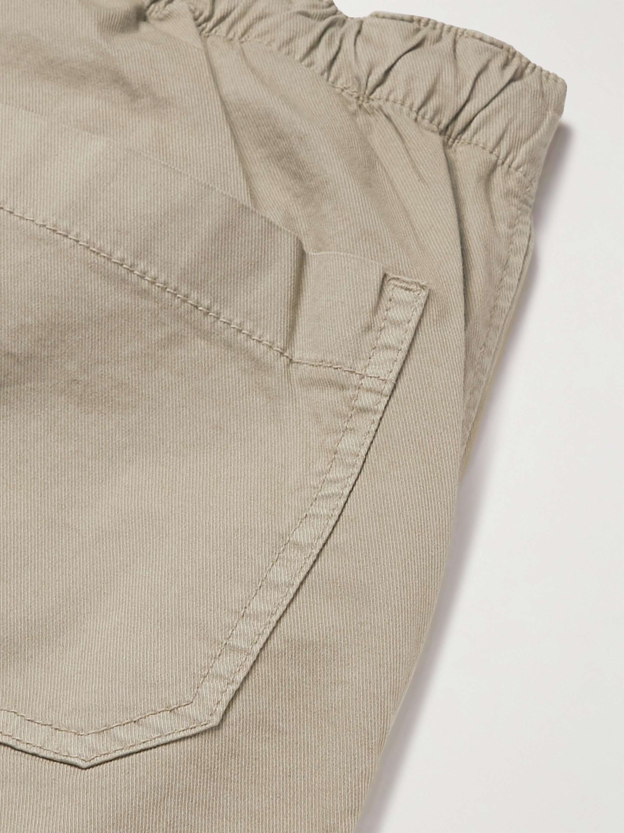NINETY PERCENT Straight-Leg Garment-Dyed Organic Cotton-Blend Twill Bermuda Shorts