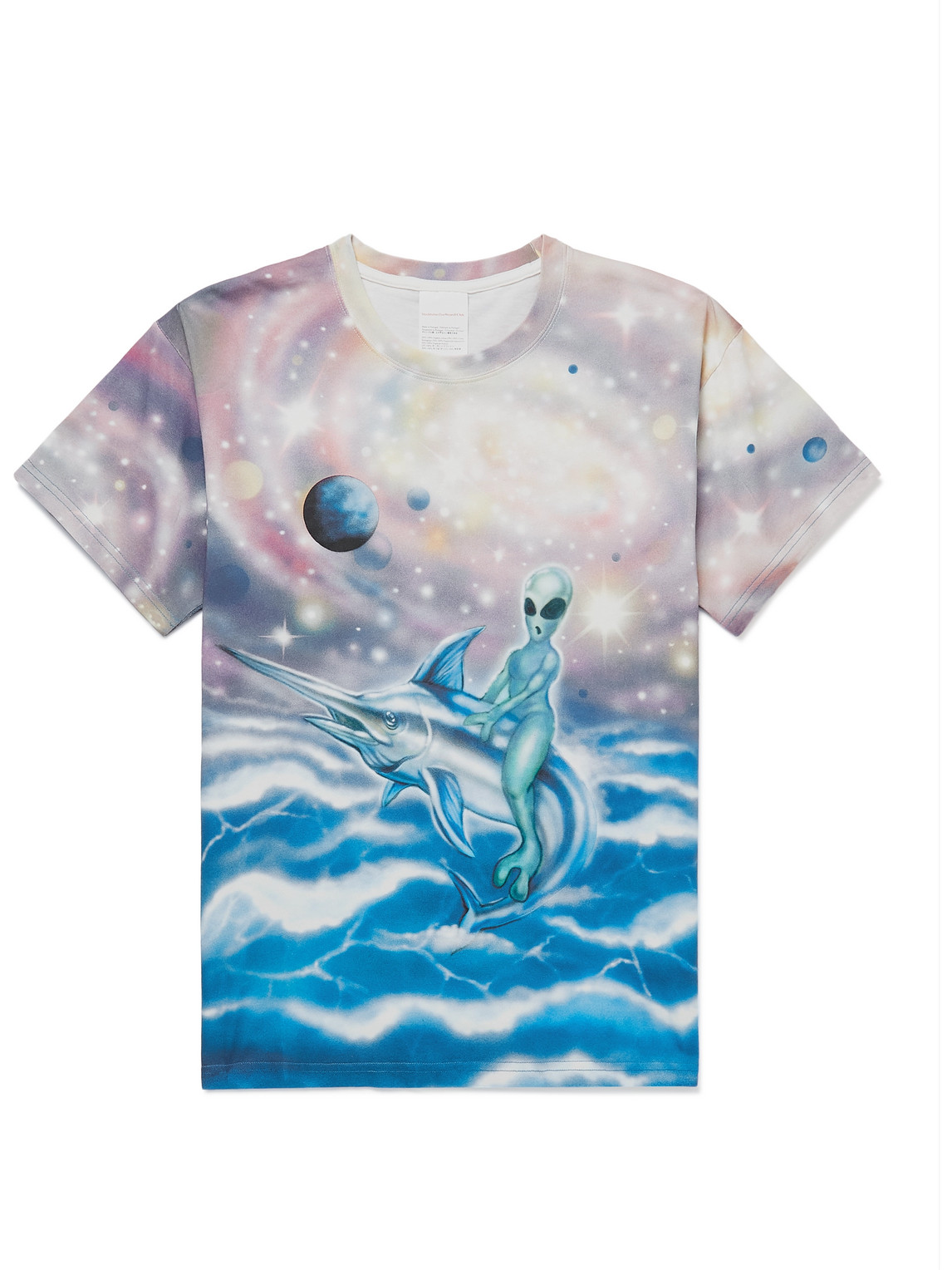 Stockholm Surfboard Club Alko Airbrush Printed Organic Cotton-jersey In Multicolor | ModeSens